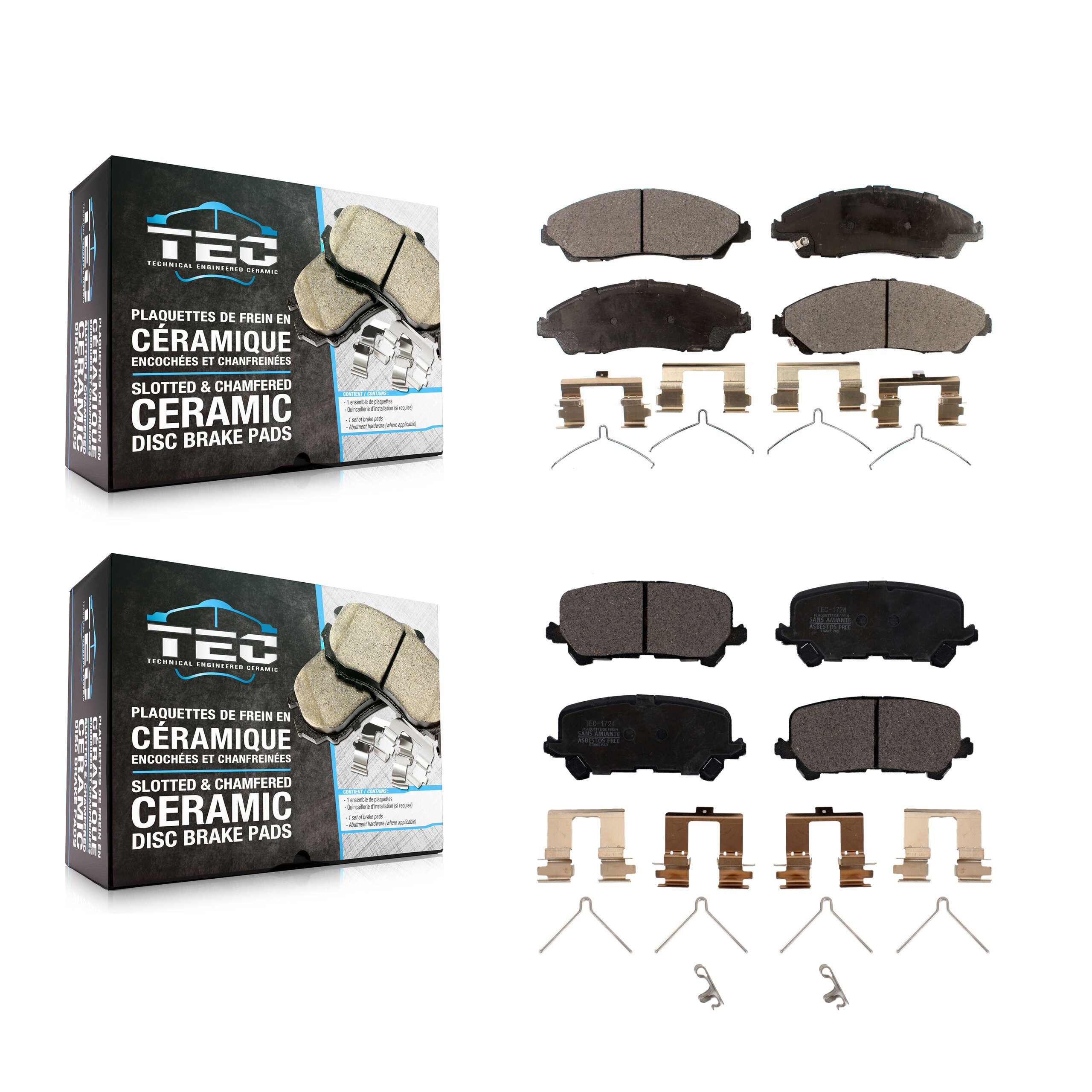 TEC - KTC-100291 - Front and Rear Disc Brake Pad Kits