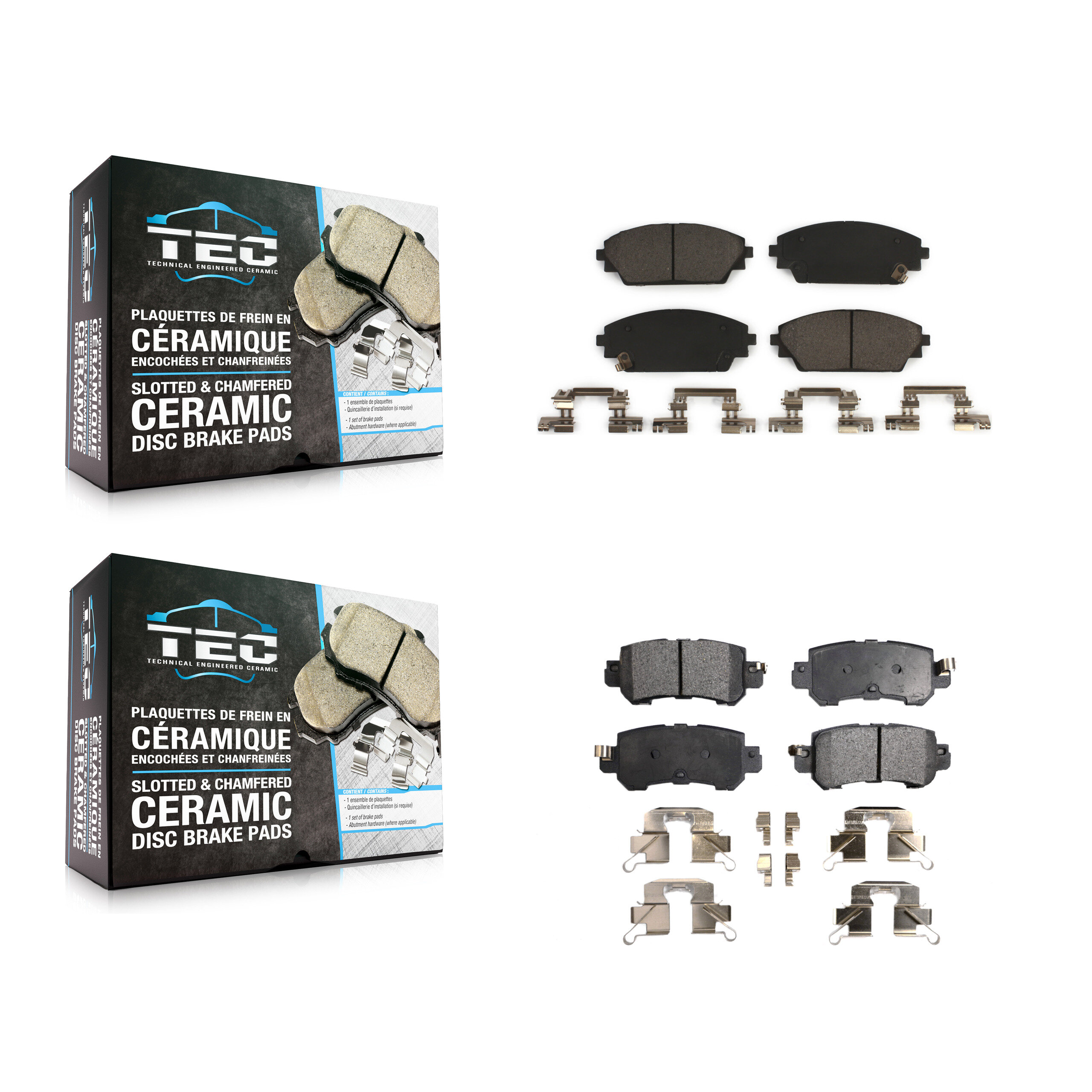 TEC - KTC-100292 - Front and Rear Disc Brake Pad Kits