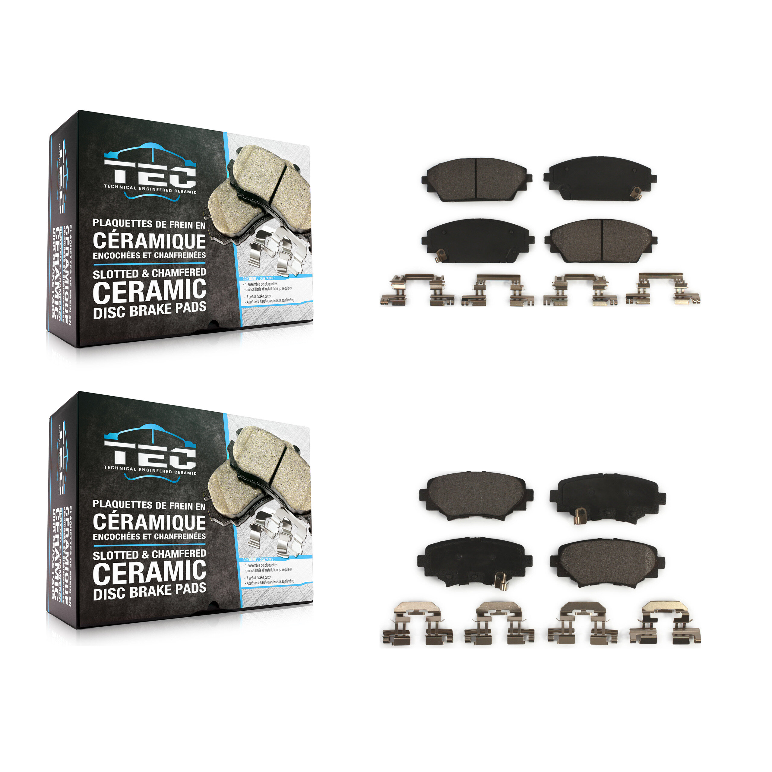 TEC - KTC-100293 - Front and Rear Disc Brake Pad Kits