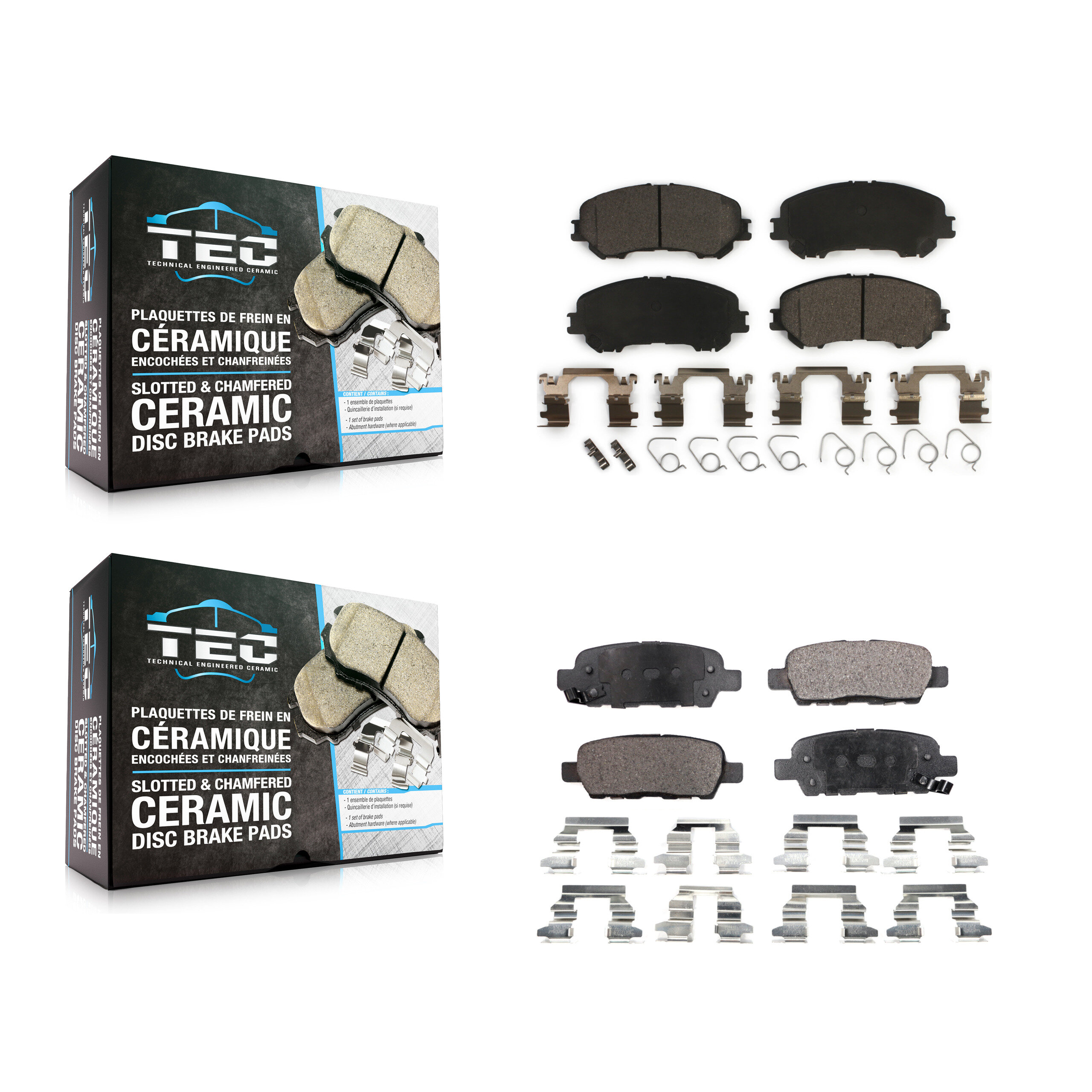 TEC - KTC-100296 - Front and Rear Disc Brake Pad Kits