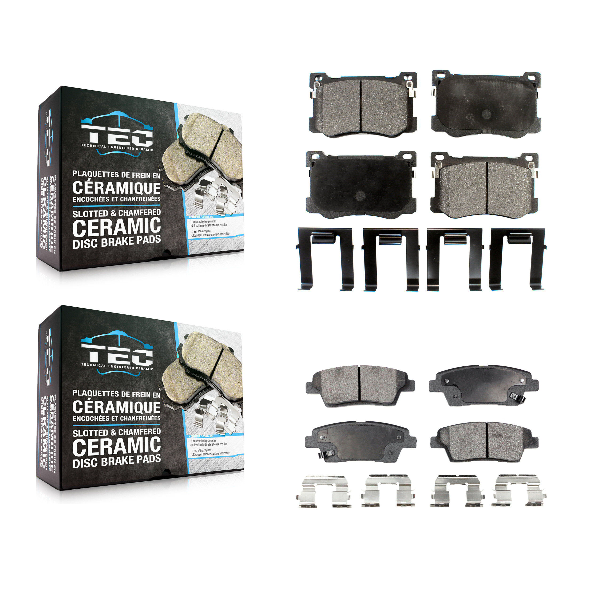 TEC - KTC-100300 - Front and Rear Disc Brake Pad Kits