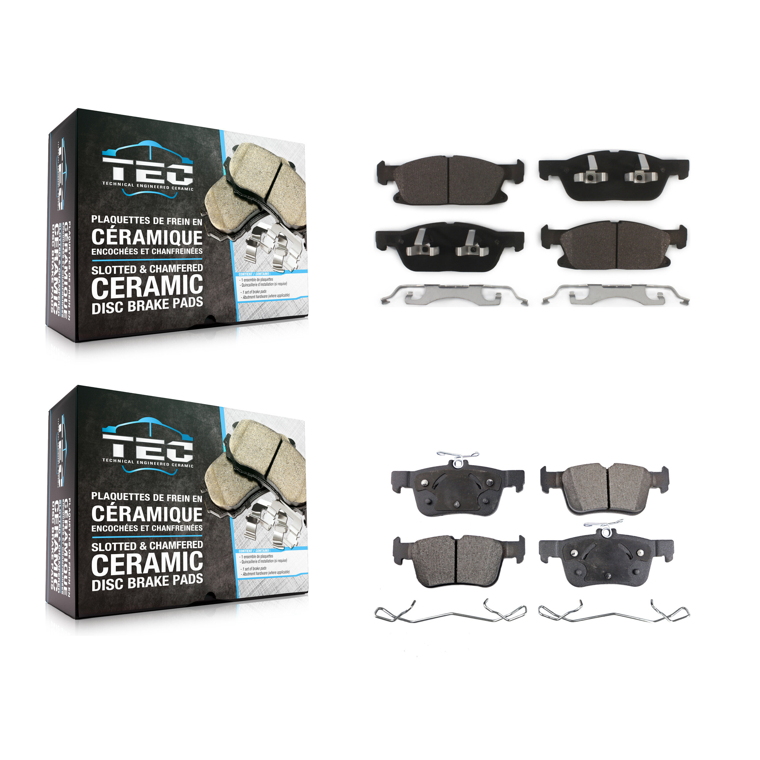 TEC - KTC-100305 - Front and Rear Disc Brake Pad Kits