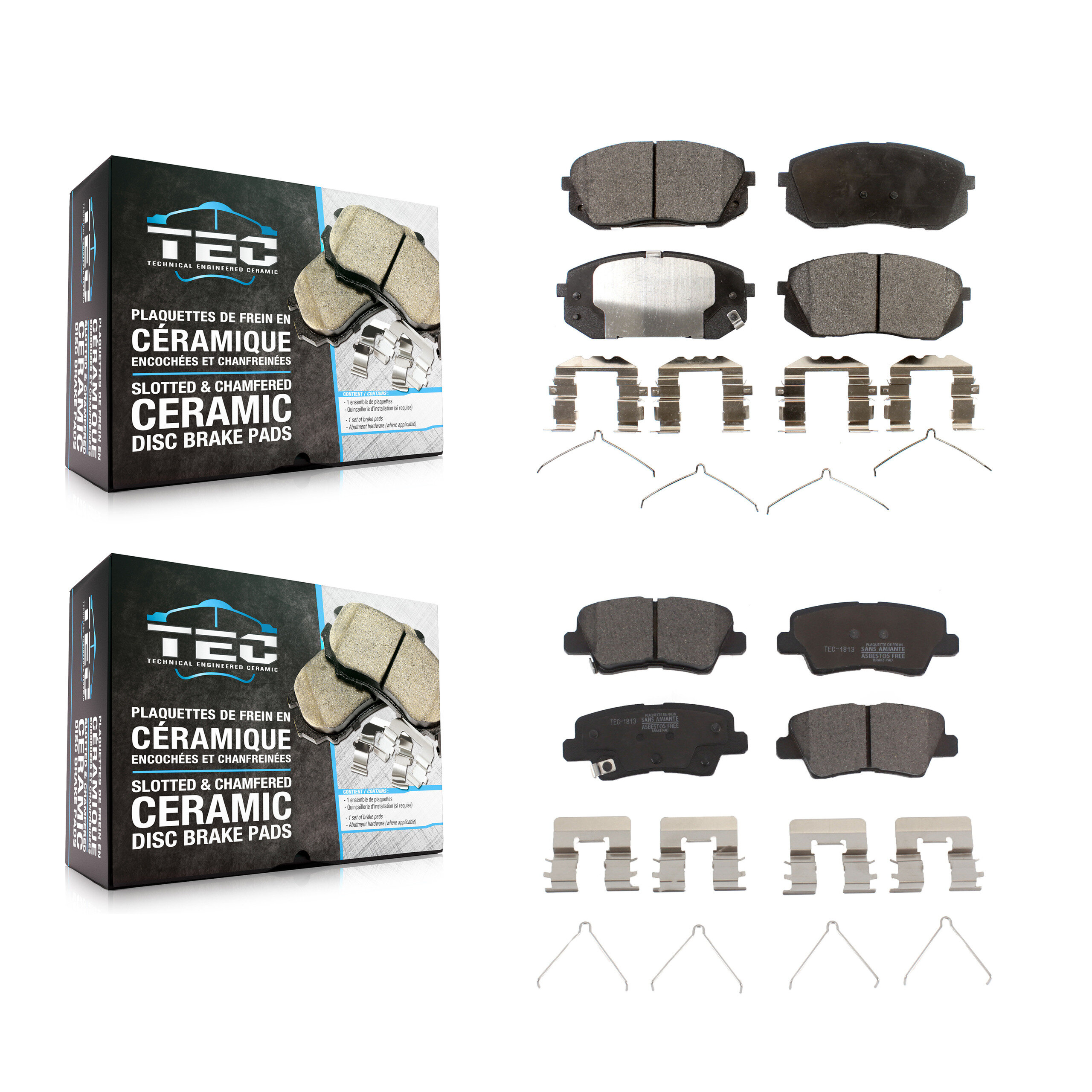 TEC - KTC-100307 - Front and Rear Disc Brake Pad Kits