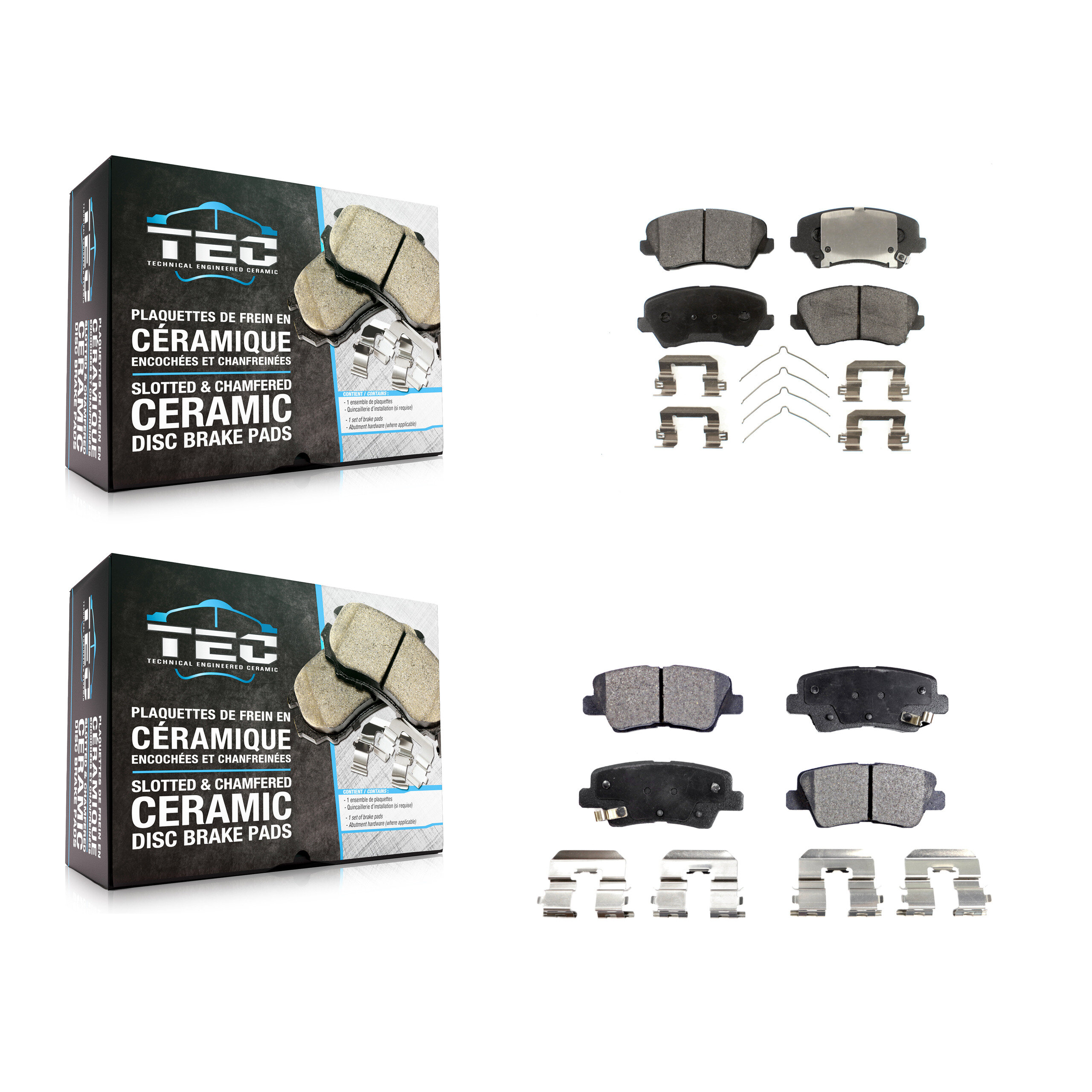 TEC - KTC-100309 - Front and Rear Disc Brake Pad Kits