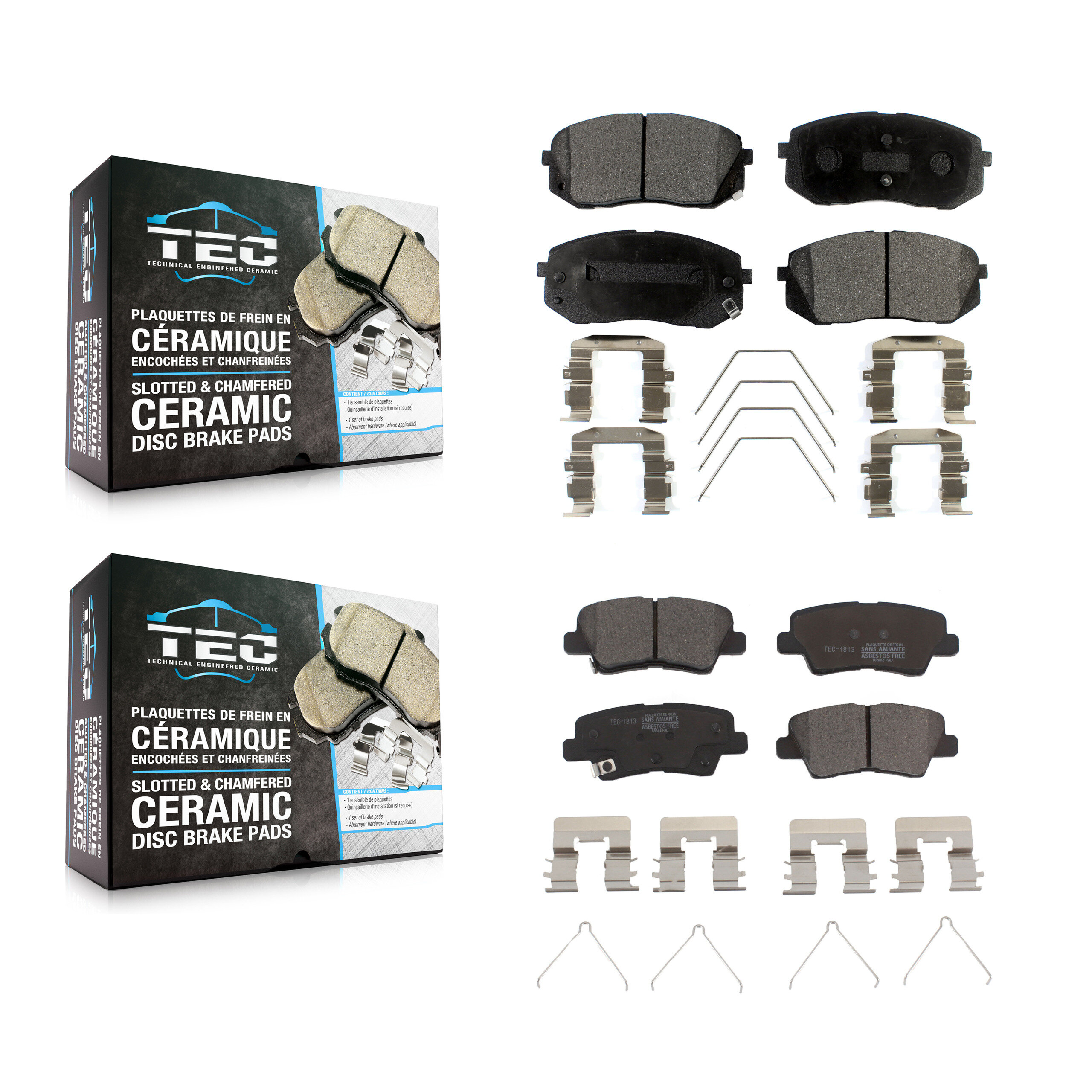 TEC - KTC-100315 - Front and Rear Disc Brake Pad Kits