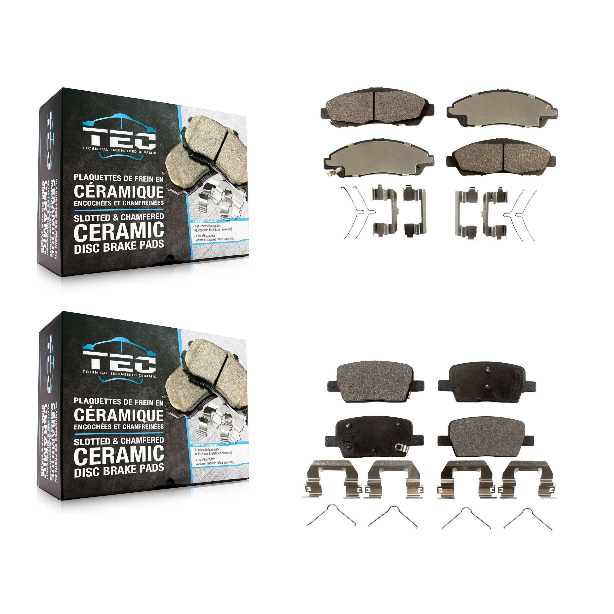 TEC - KTC-100317 - Front and Rear Disc Brake Pad Kits