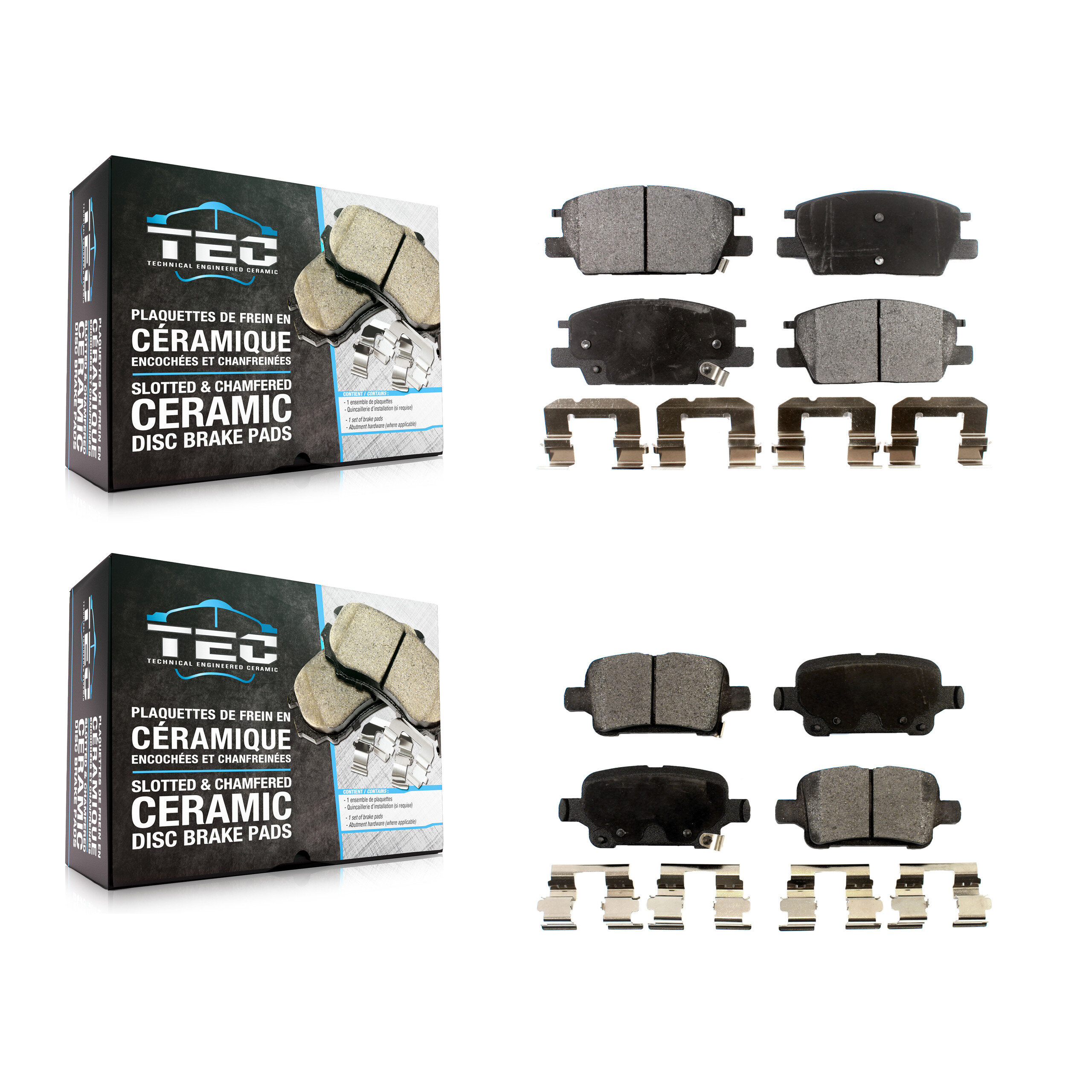 TEC - KTC-100319 - Front and Rear Disc Brake Pad Kits