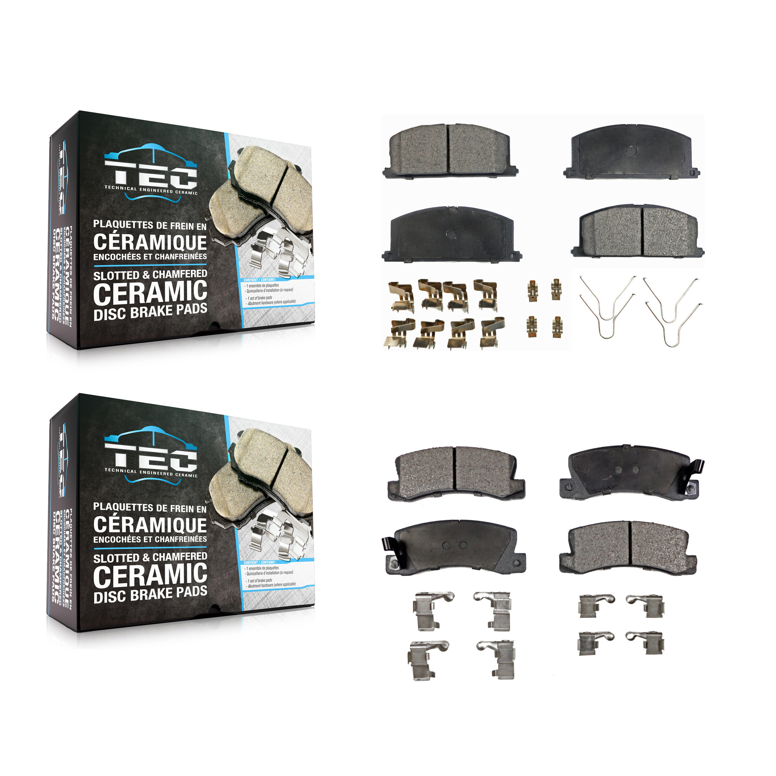 TEC - KTC-100320 - Front and Rear Disc Brake Pad Kits