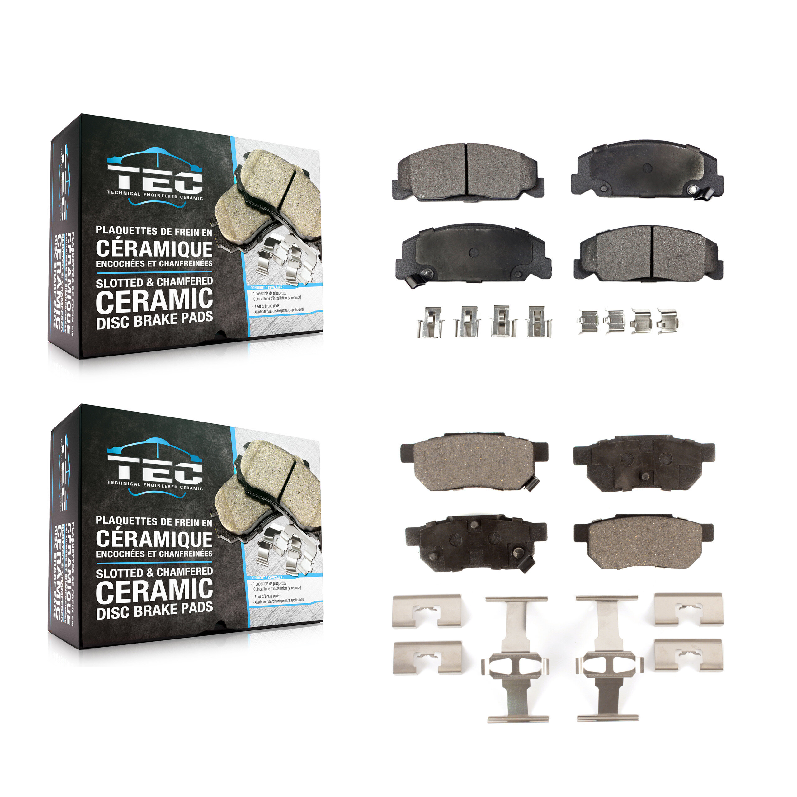 TEC - KTC-100321 - Front and Rear Disc Brake Pad Kits