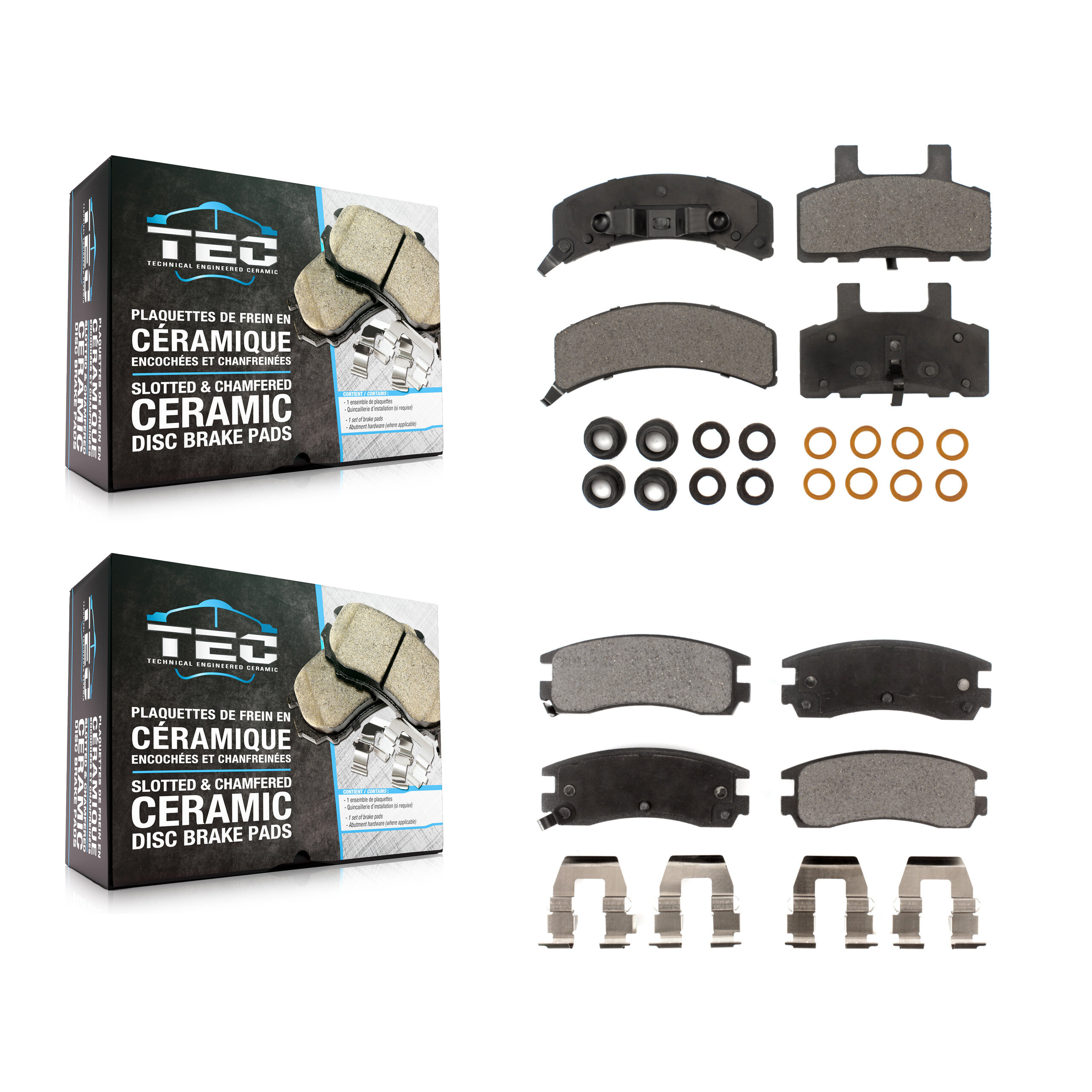 TEC KTC-100322 Disc Brake Pad for 1999 Cadillac DeVille - Front and Rear