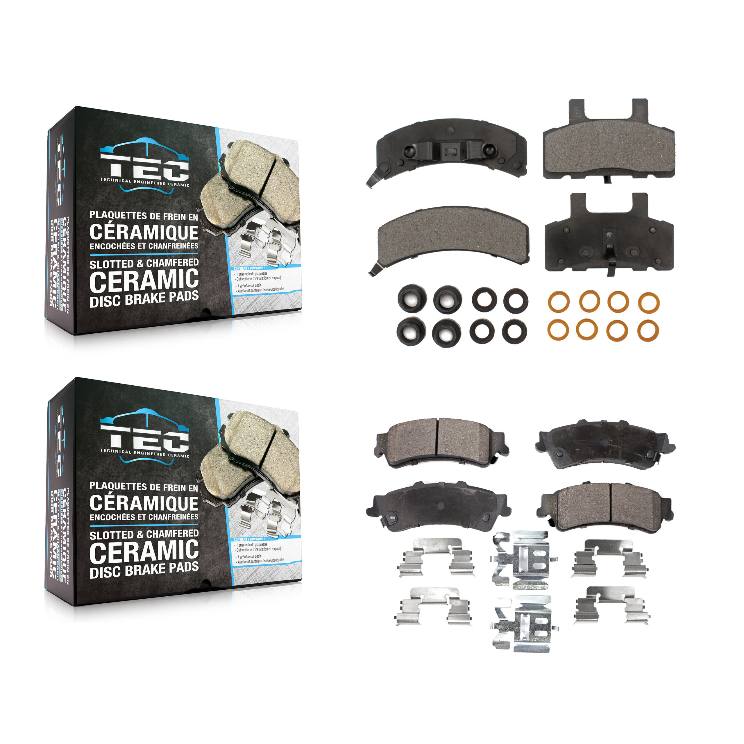 TEC - KTC-100323 - Front and Rear Disc Brake Pad Kits