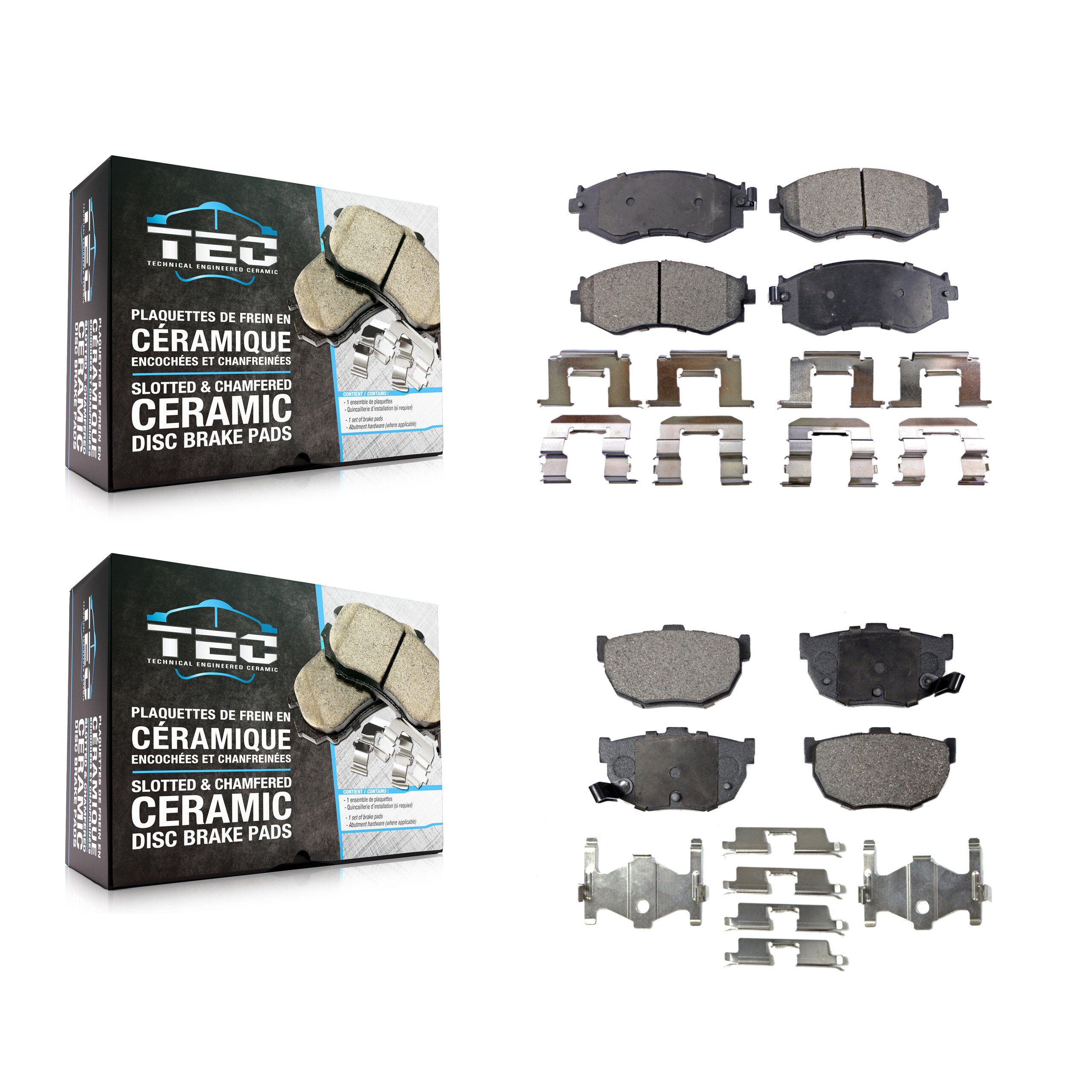 TEC - KTC-100325 - Front and Rear Disc Brake Pad Kits
