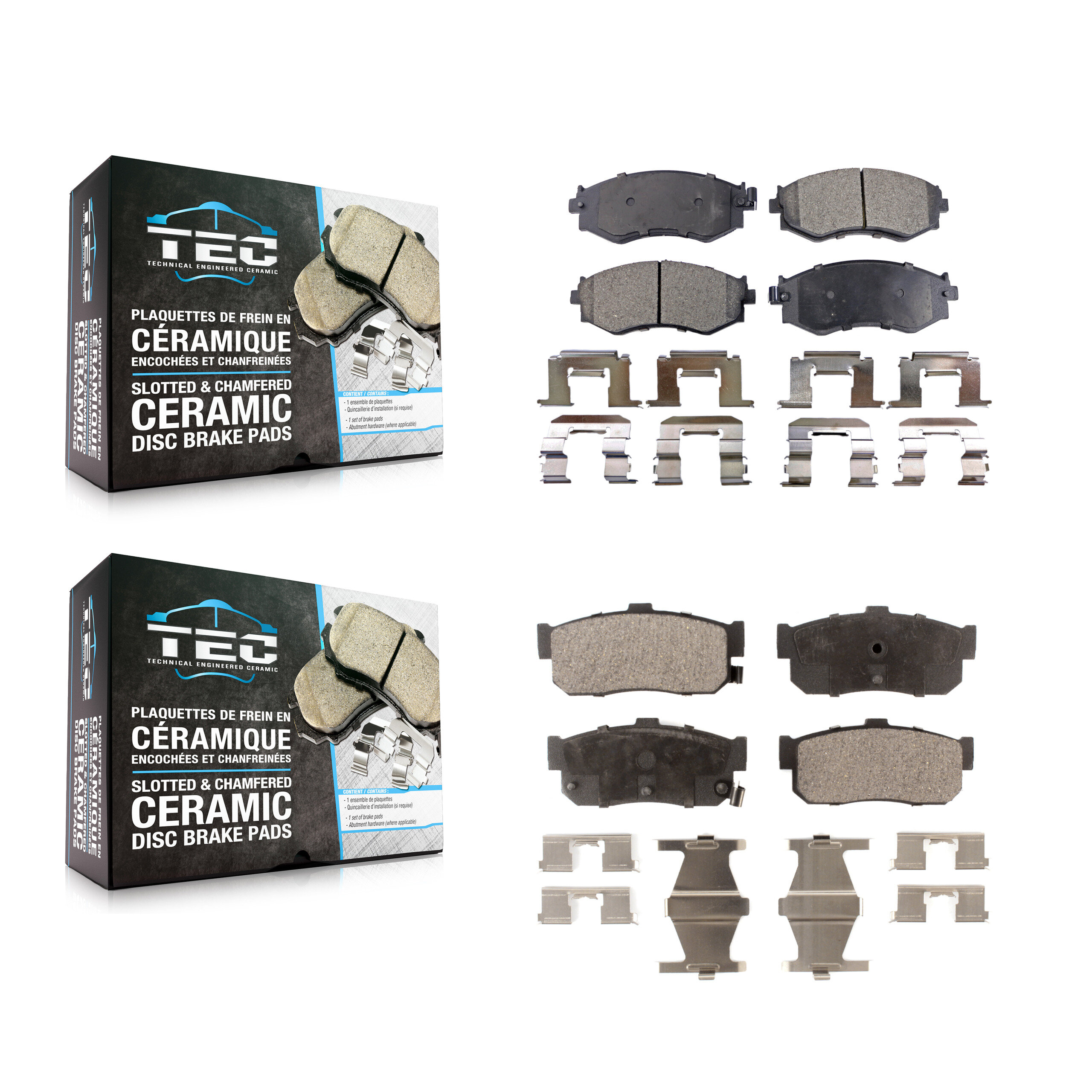 TEC - KTC-100326 - Front and Rear Disc Brake Pad Kits