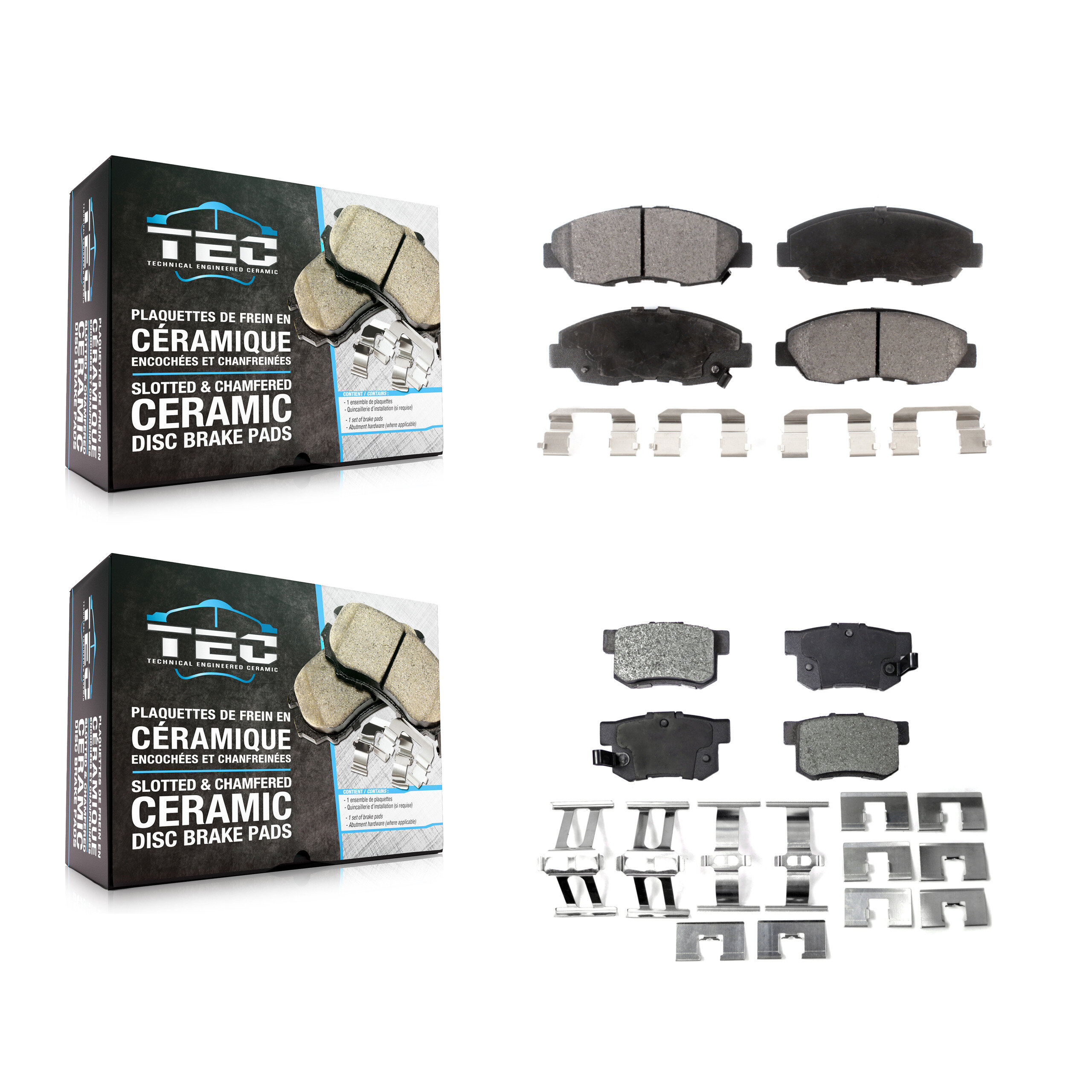 TEC - KTC-100327 - Front and Rear Disc Brake Pad Kits