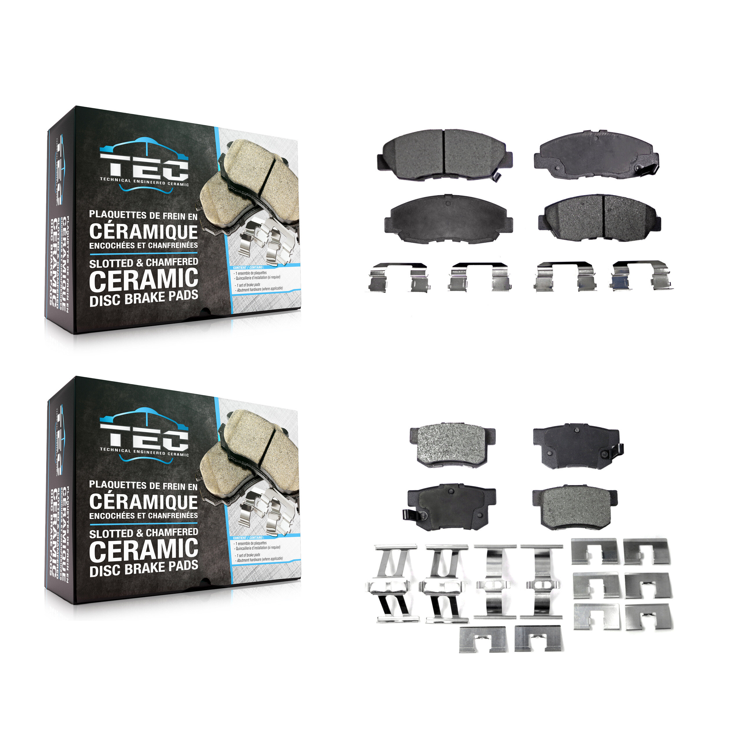 TEC - KTC-100329 - Front and Rear Disc Brake Pad Kits