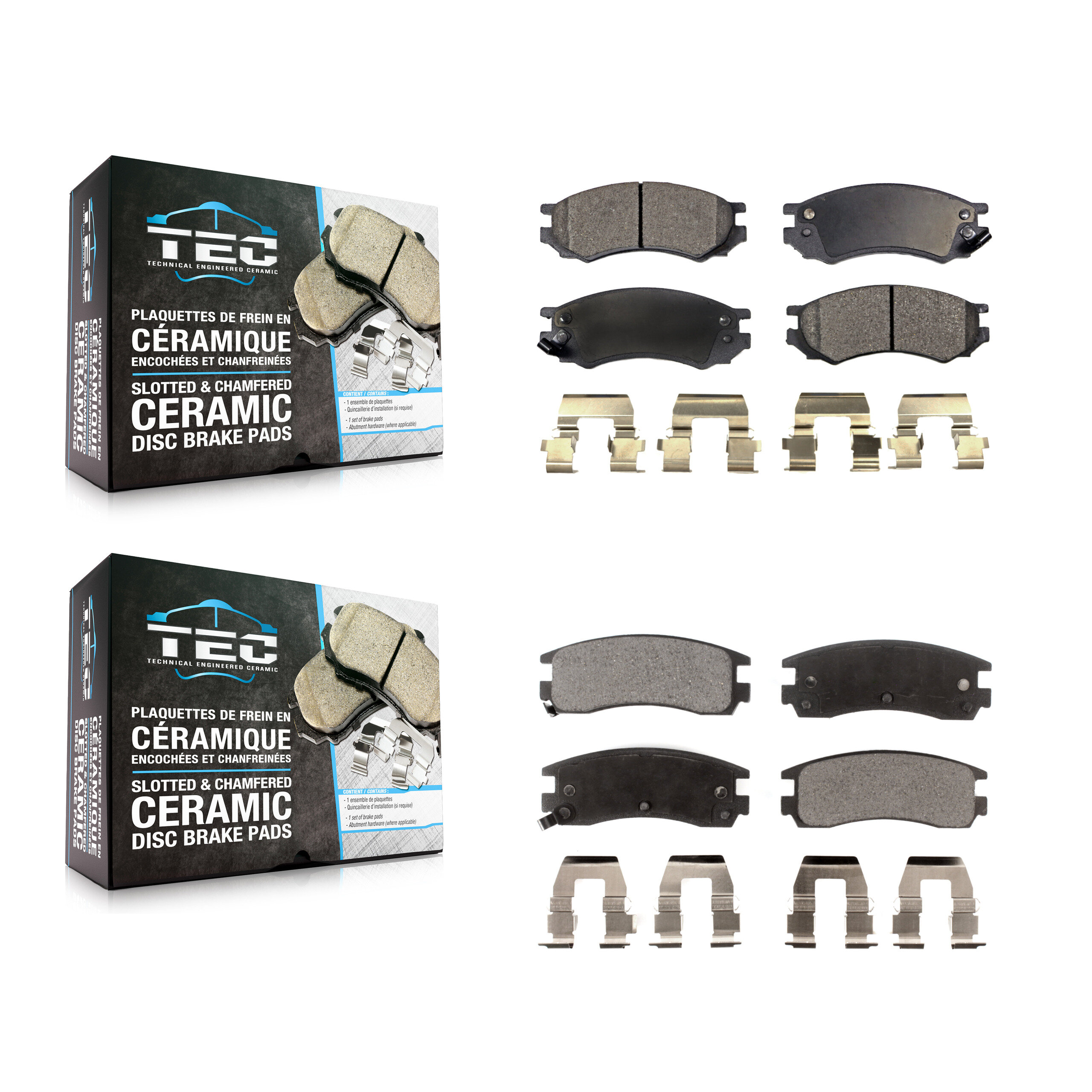 TEC - KTC-100336 - Front and Rear Disc Brake Pad Kits