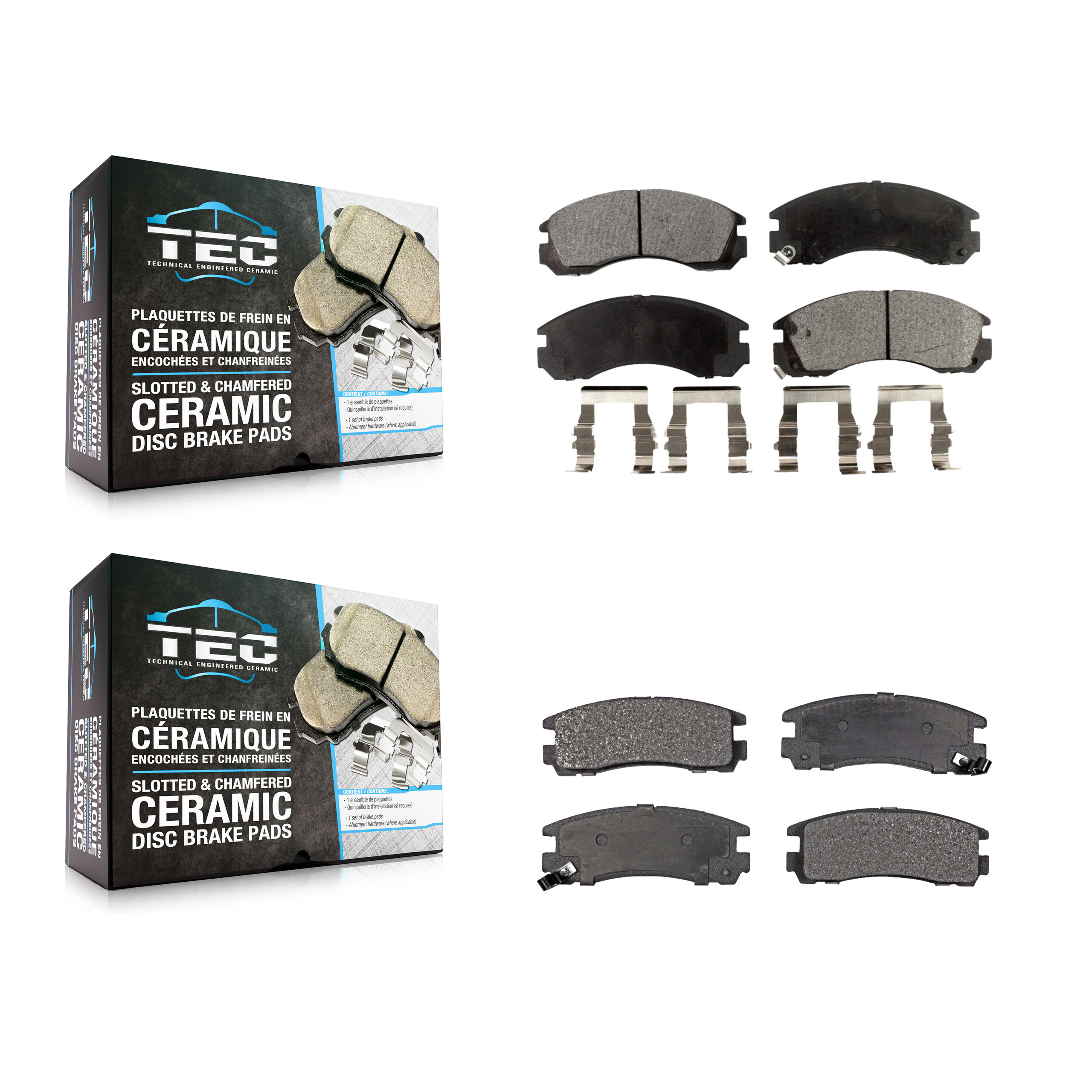 TEC - KTC-100339 - Front and Rear Disc Brake Pad Kits