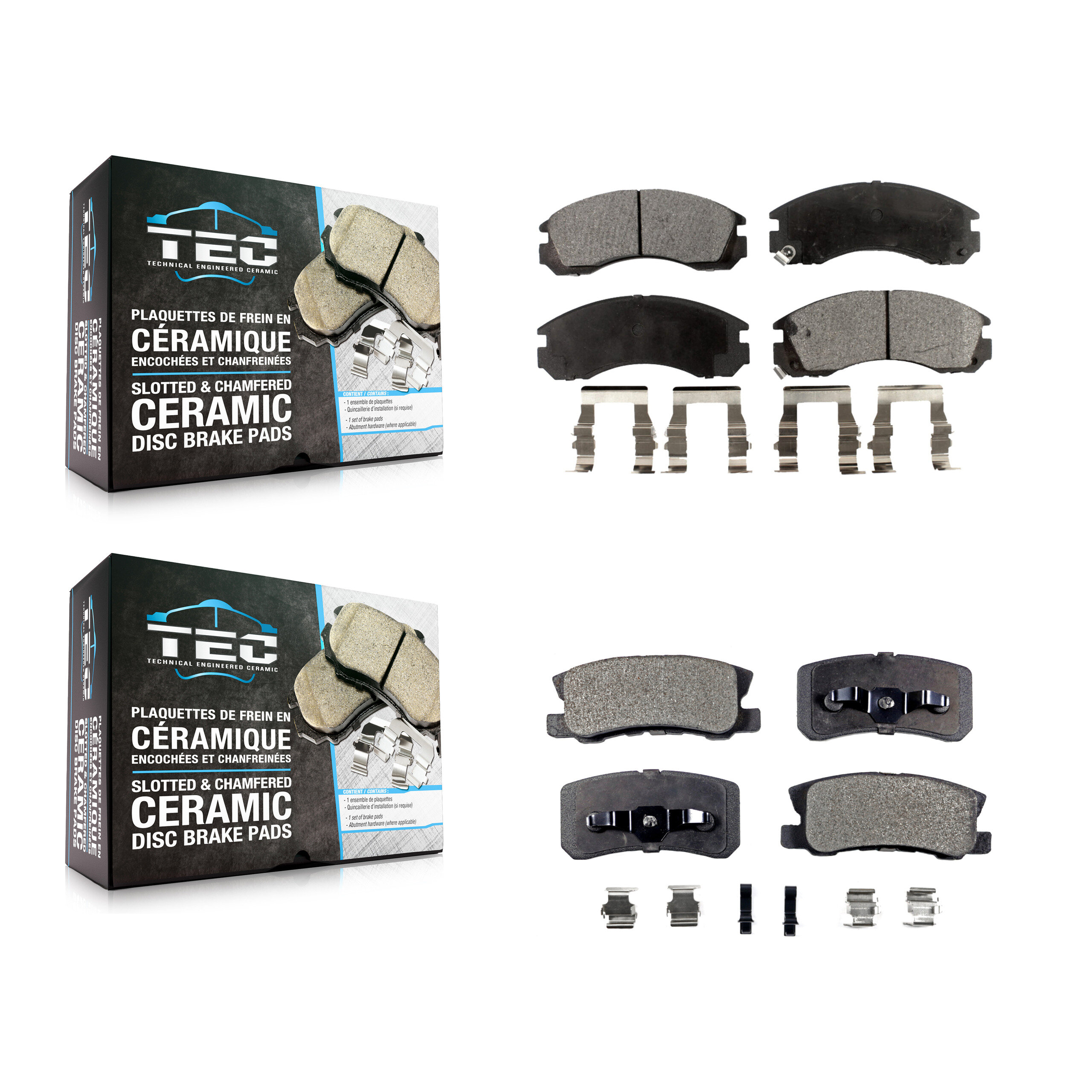 TEC - KTC-100340 - Front and Rear Disc Brake Pad Kits
