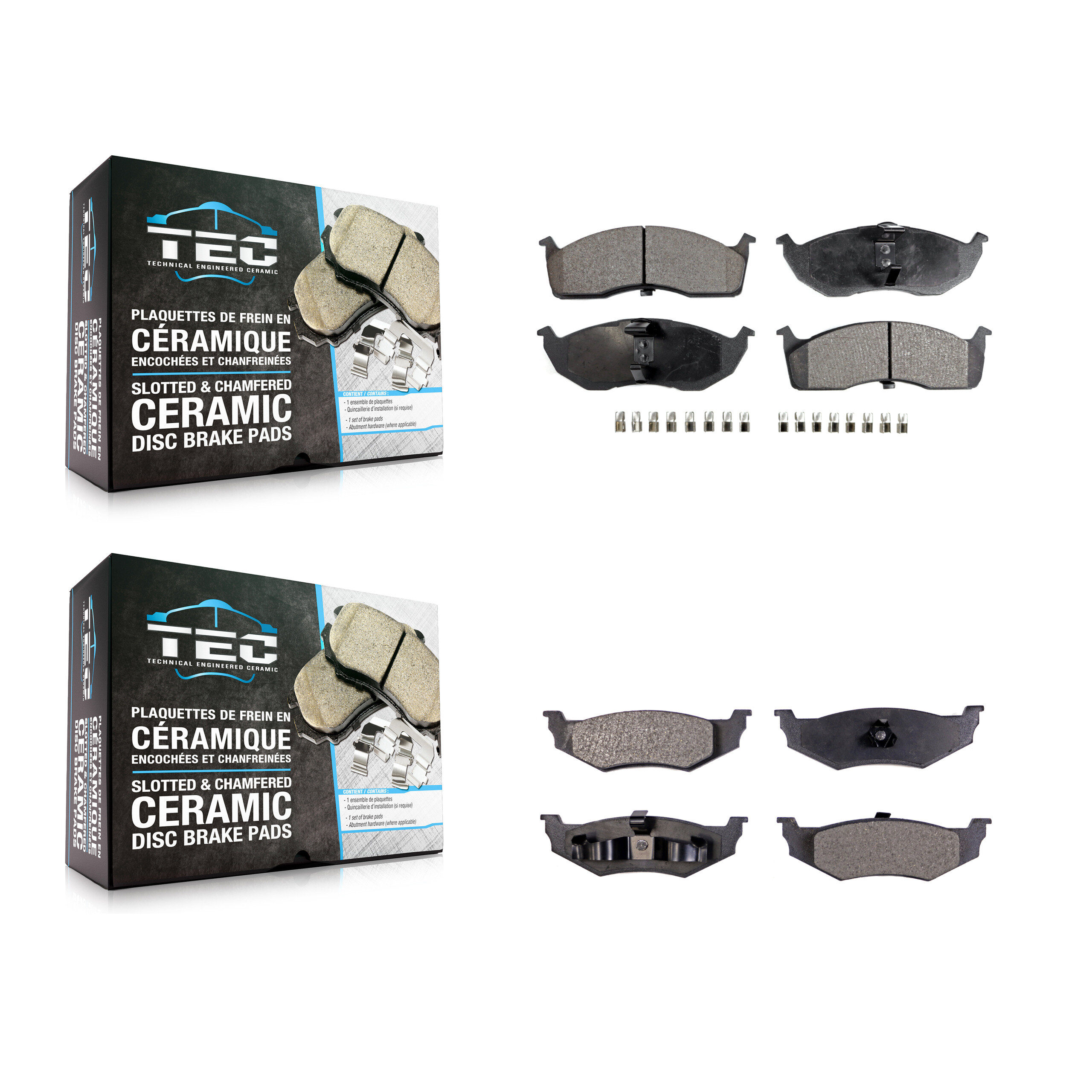 TEC - KTC-100343 - Front and Rear Disc Brake Pad Kits