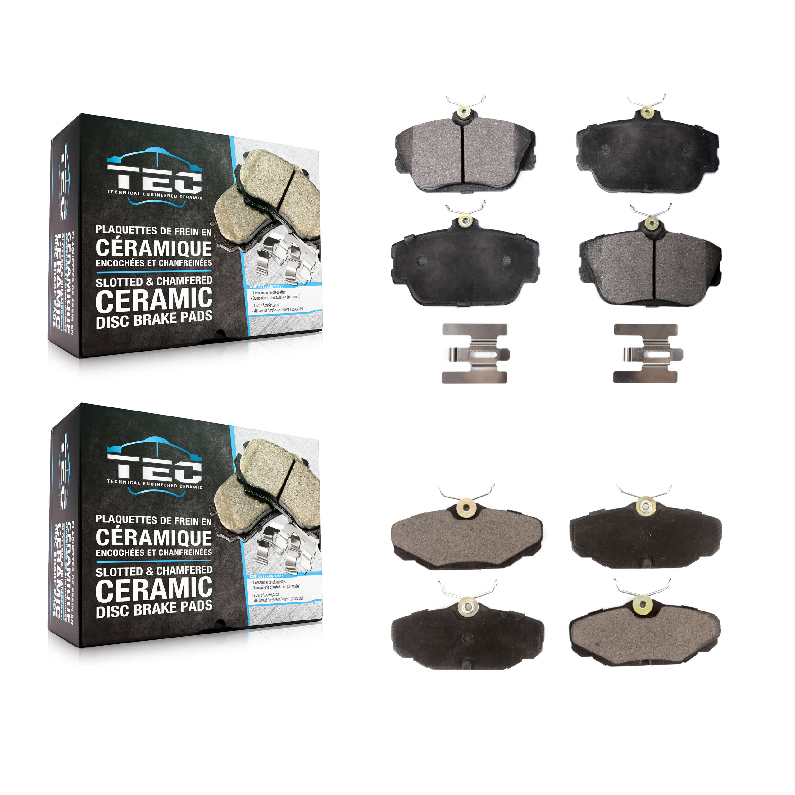 TEC - KTC-100344 - Front and Rear Disc Brake Pad Kits