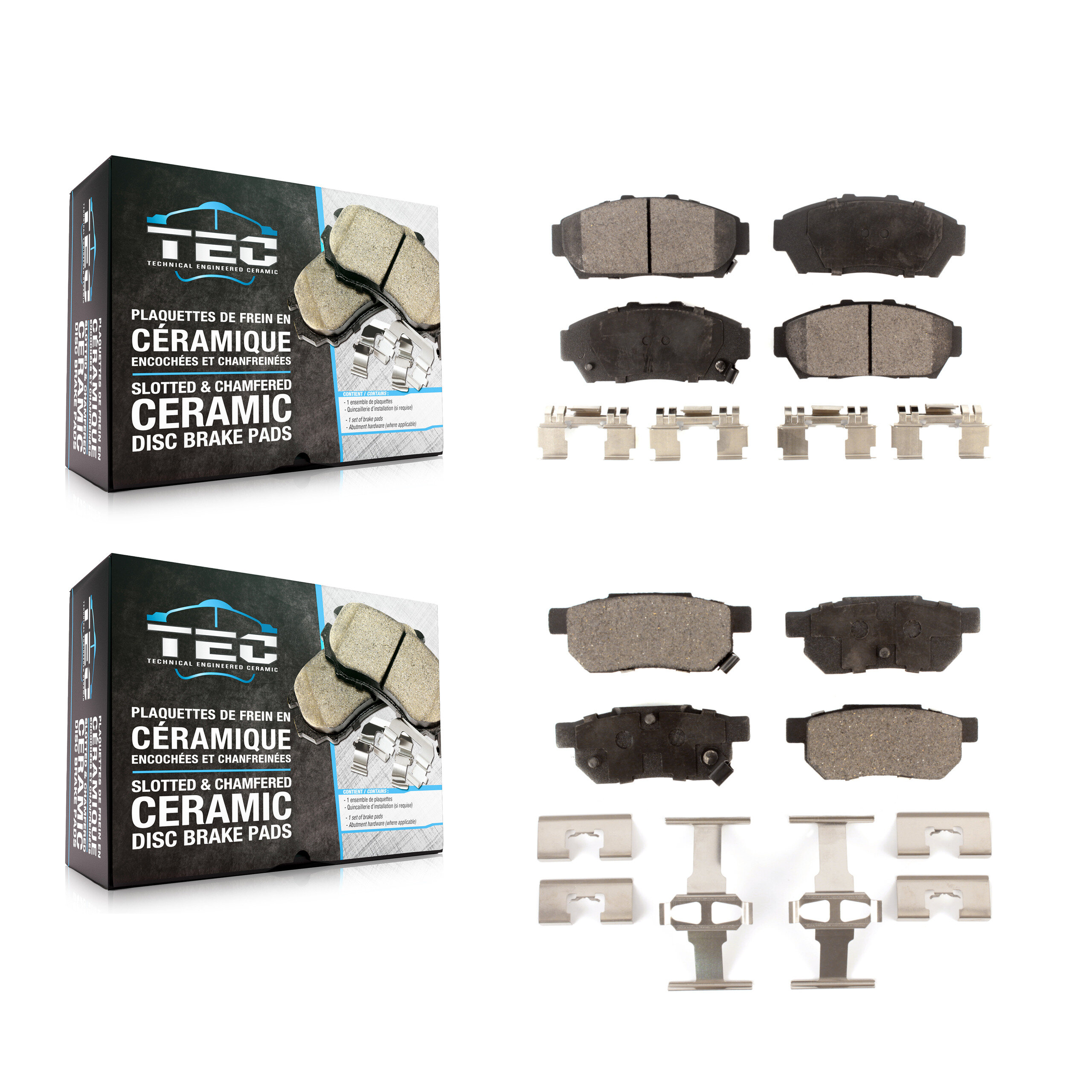 TEC - KTC-100346 - Front and Rear Disc Brake Pad Kits