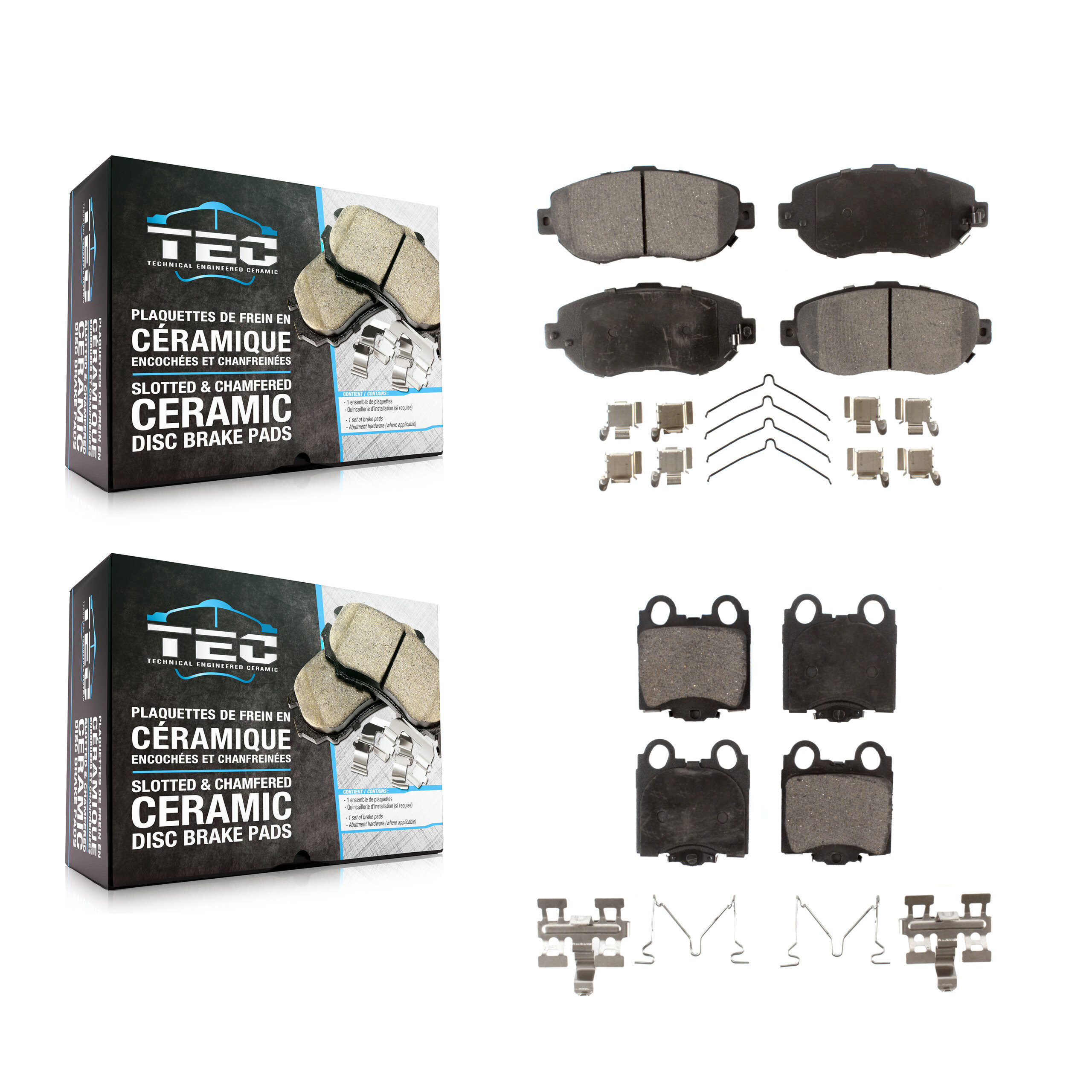 TEC - KTC-100347 - Front and Rear Disc Brake Pad Kits
