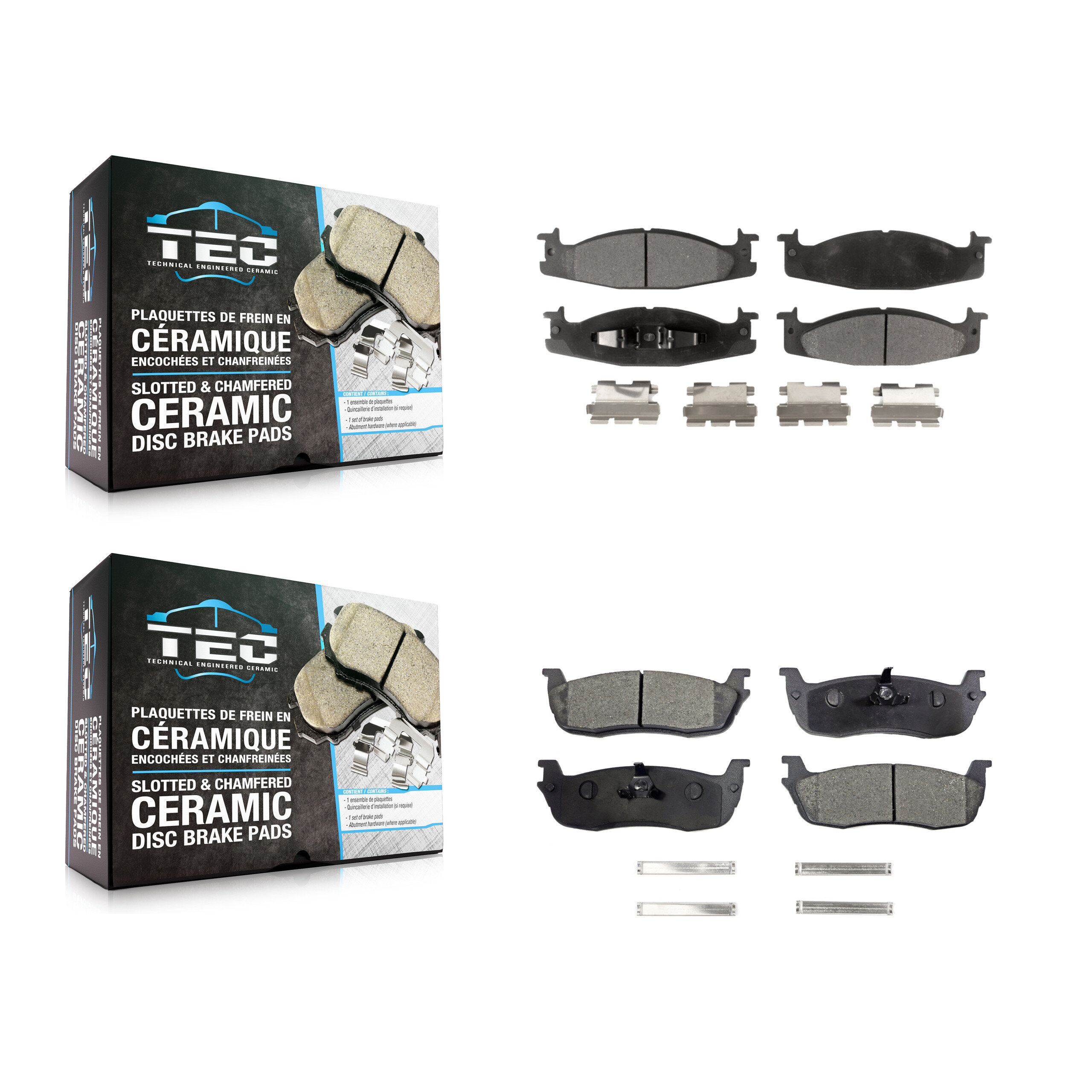TEC KTC-100348 Disc Brake Pad for 1996 Ford F-150 - Front and Rear