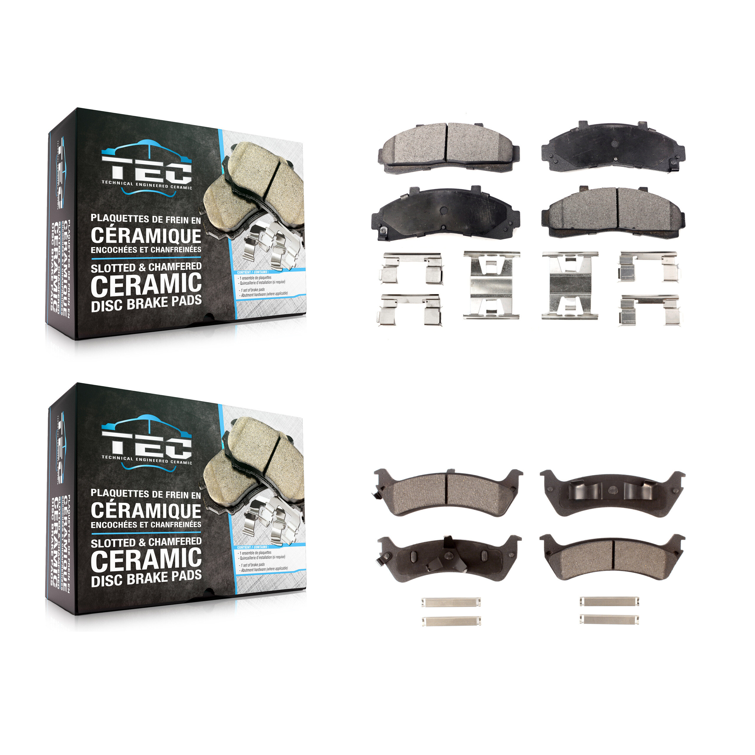 TEC - KTC-100352 - Front and Rear Disc Brake Pad Kits