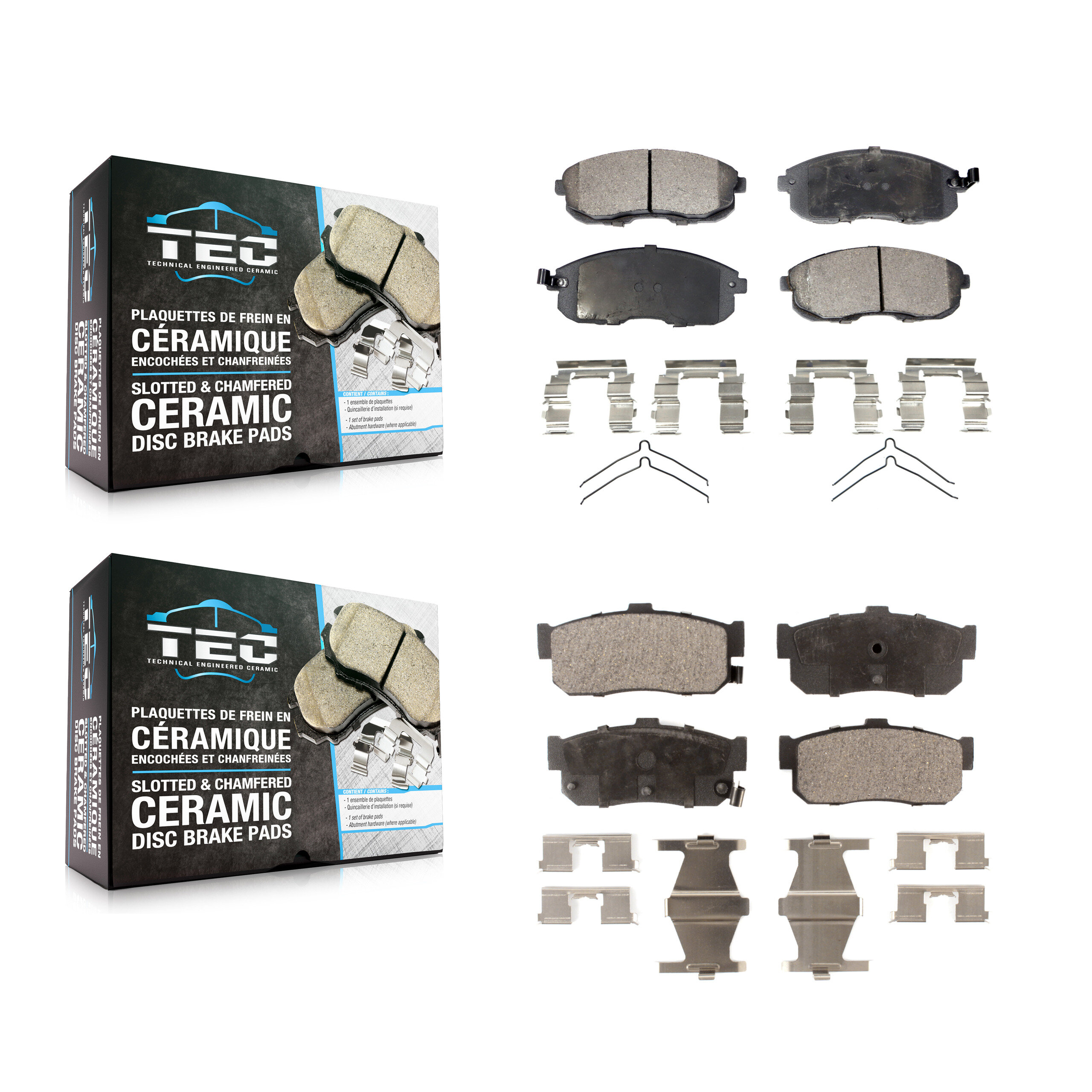 TEC - KTC-100354 - Front and Rear Disc Brake Pad Kits