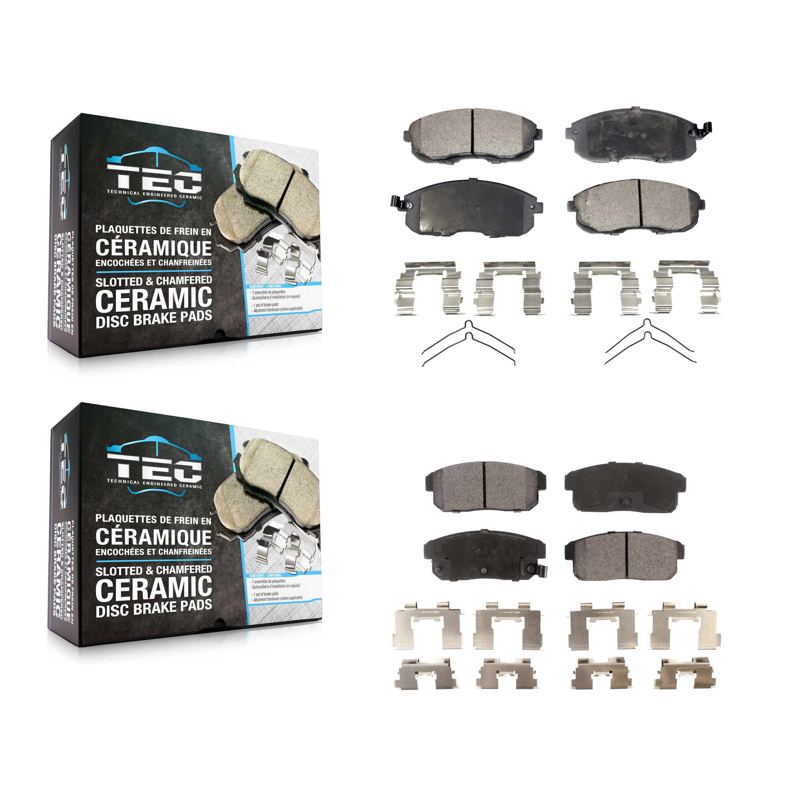 TEC - KTC-100355 - Front and Rear Disc Brake Pad Kits