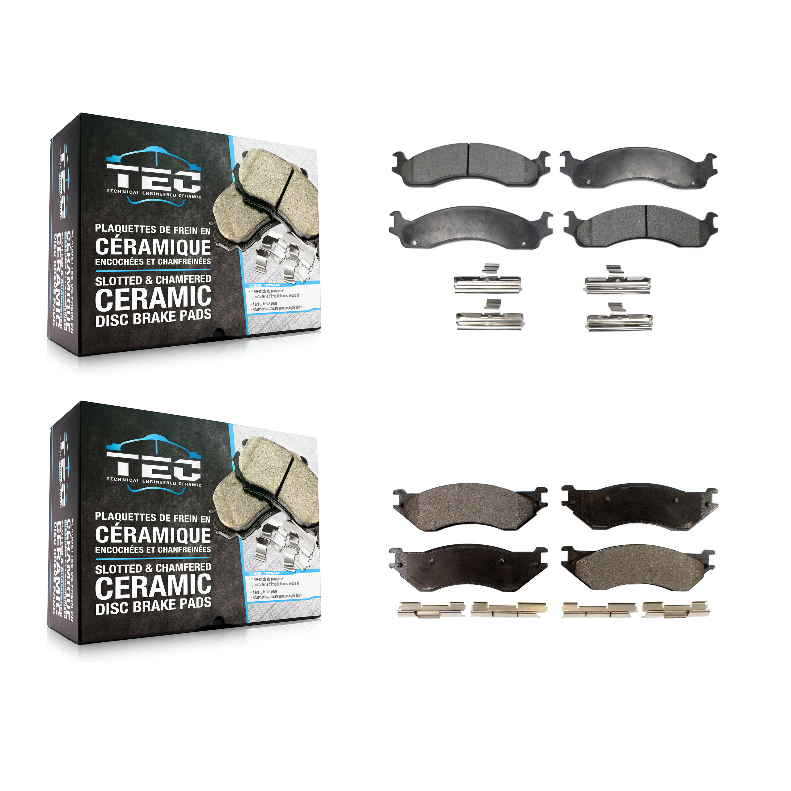 TEC KTC-100356 Disc Brake Pad for 2001-2002 Dodge Ram 2500, Dodge Ram 3500 - Front and Rear