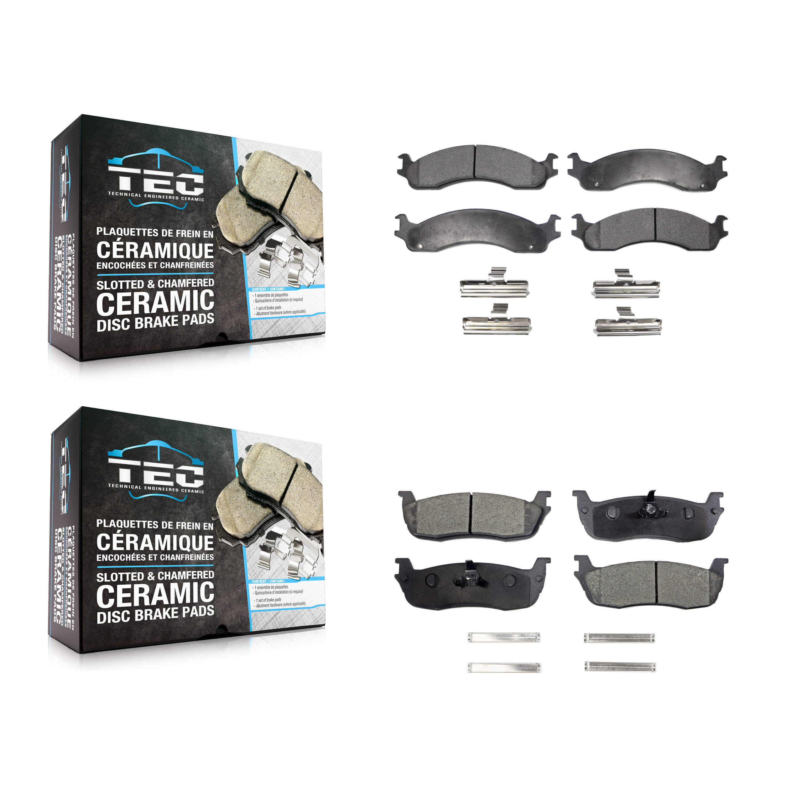 TEC - KTC-100357 - Front and Rear Disc Brake Pad Kits