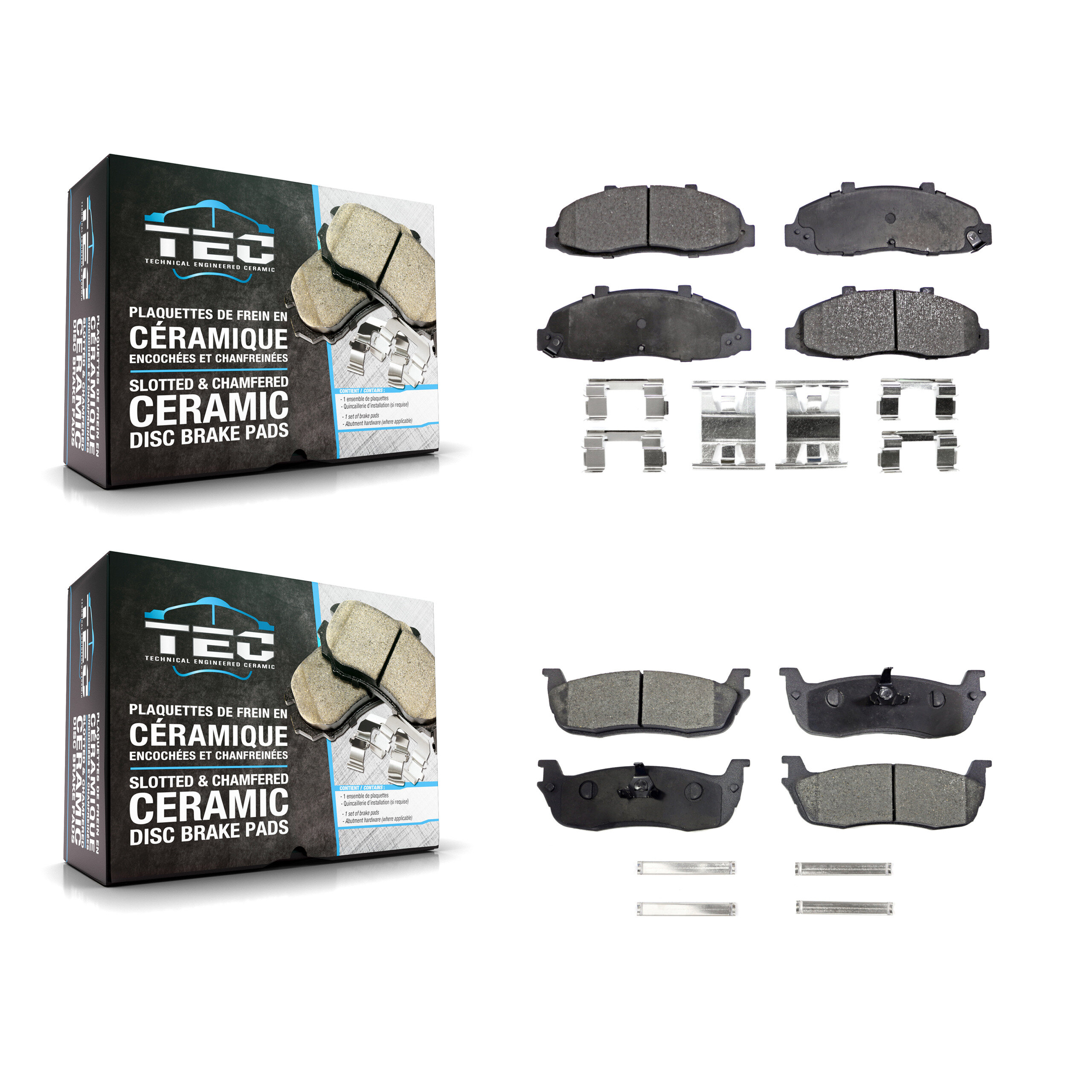 TEC - KTC-100359 - Front and Rear Disc Brake Pad Kits