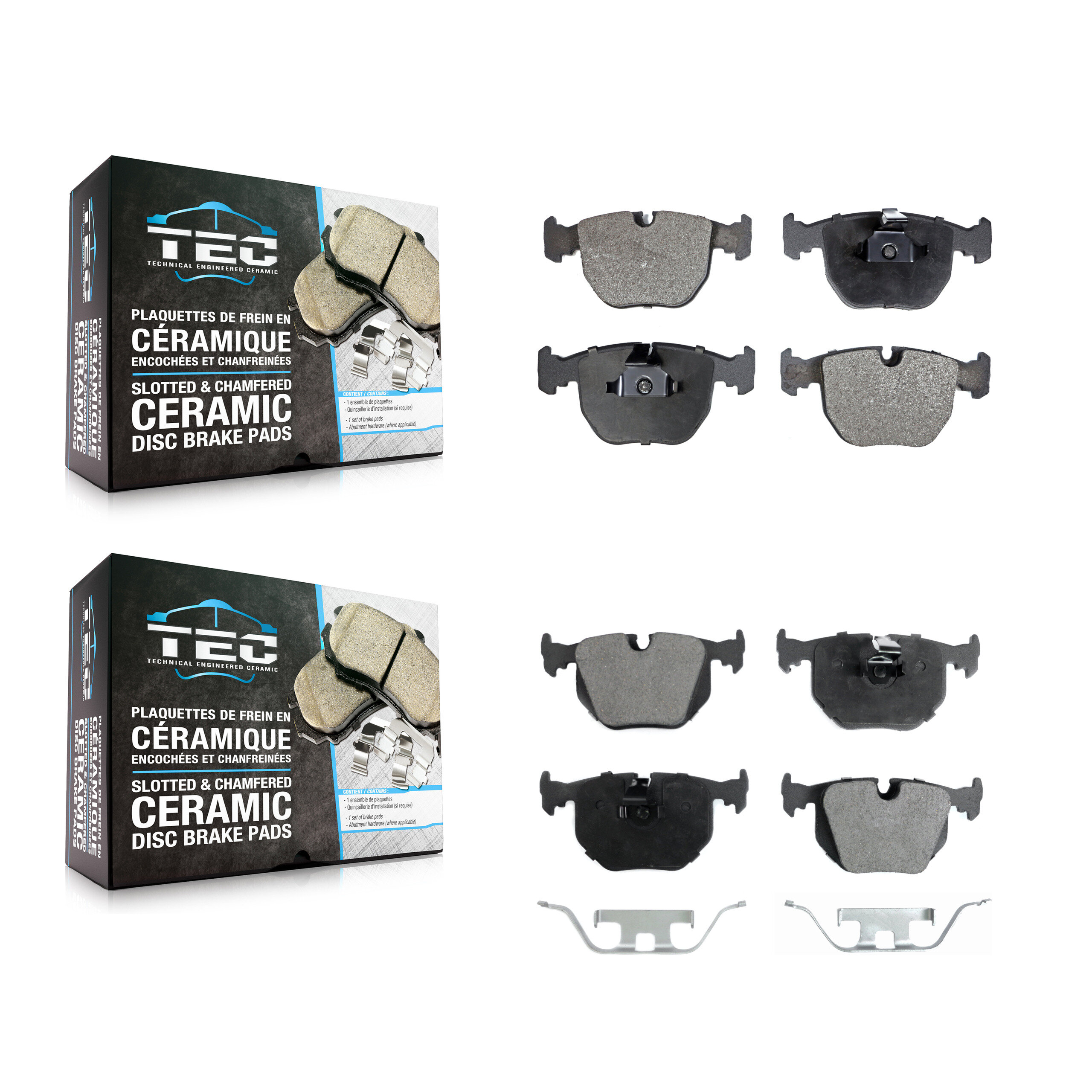 TEC - KTC-100360 - Front and Rear Disc Brake Pad Kits