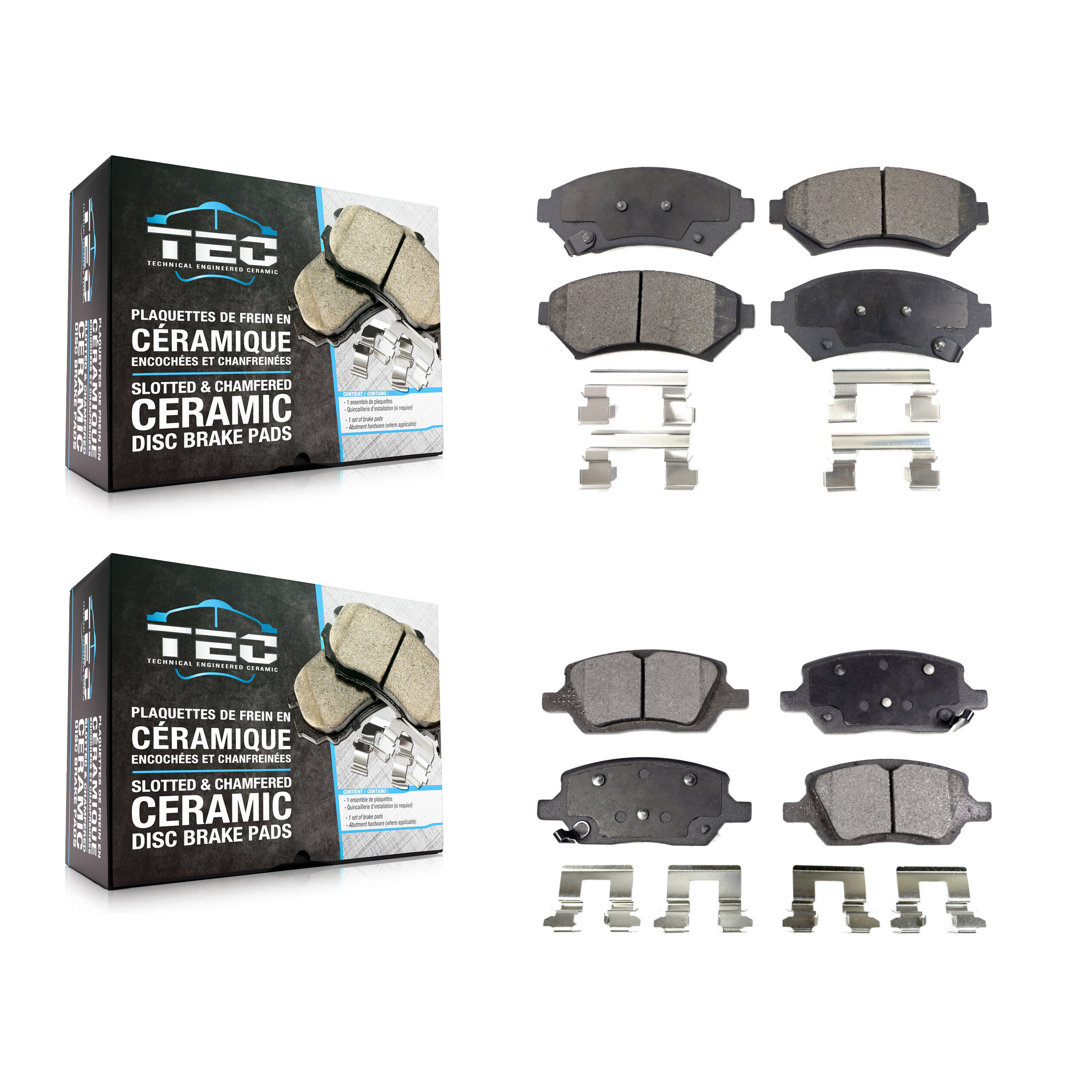 TEC KTC-100363 Disc Brake Pad for 2005 Pontiac Montana - Front and Rear