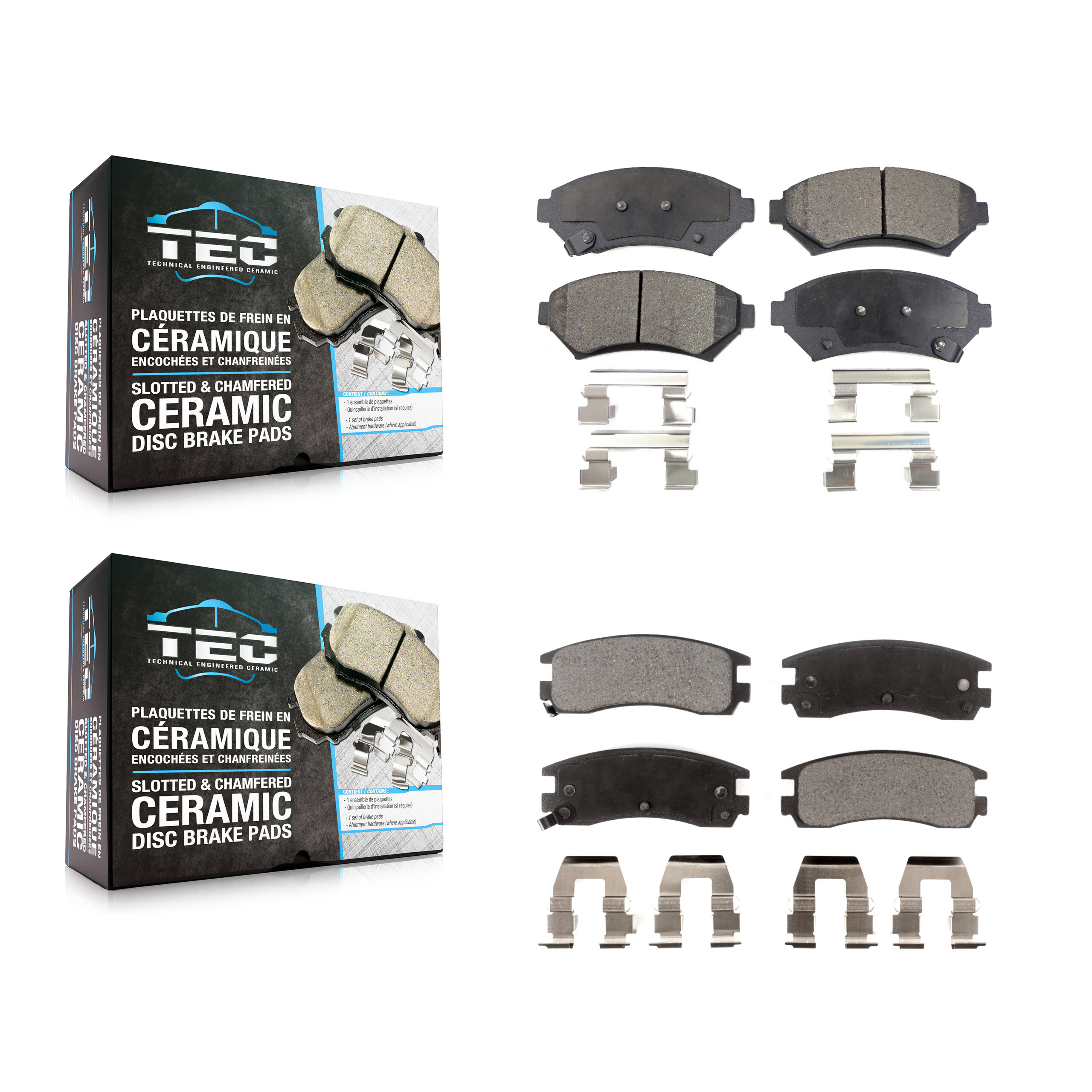 TEC - KTC-100364 - Front and Rear Disc Brake Pad Kits