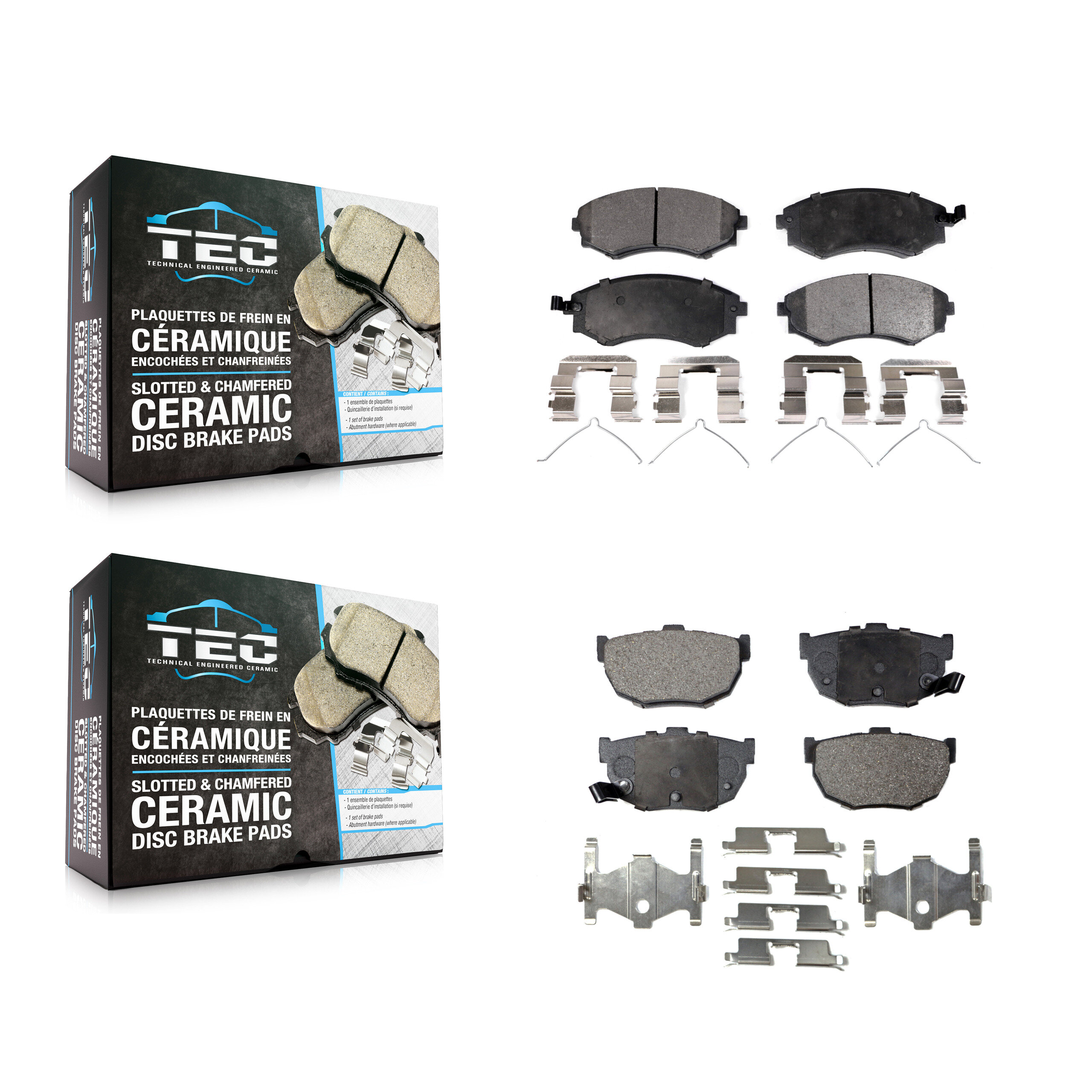 TEC - KTC-100365 - Front and Rear Disc Brake Pad Kits