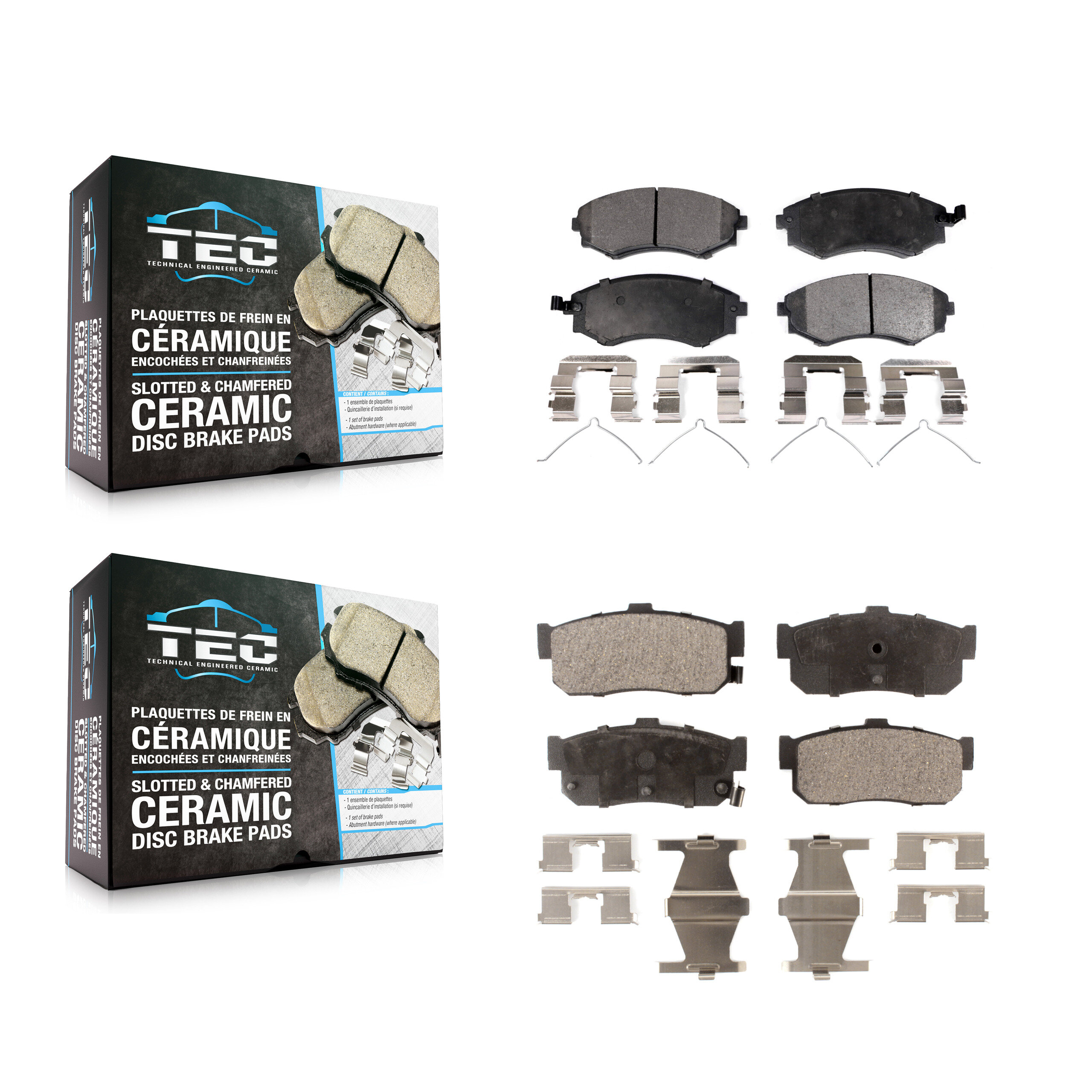 TEC - KTC-100366 - Front and Rear Disc Brake Pad Kits