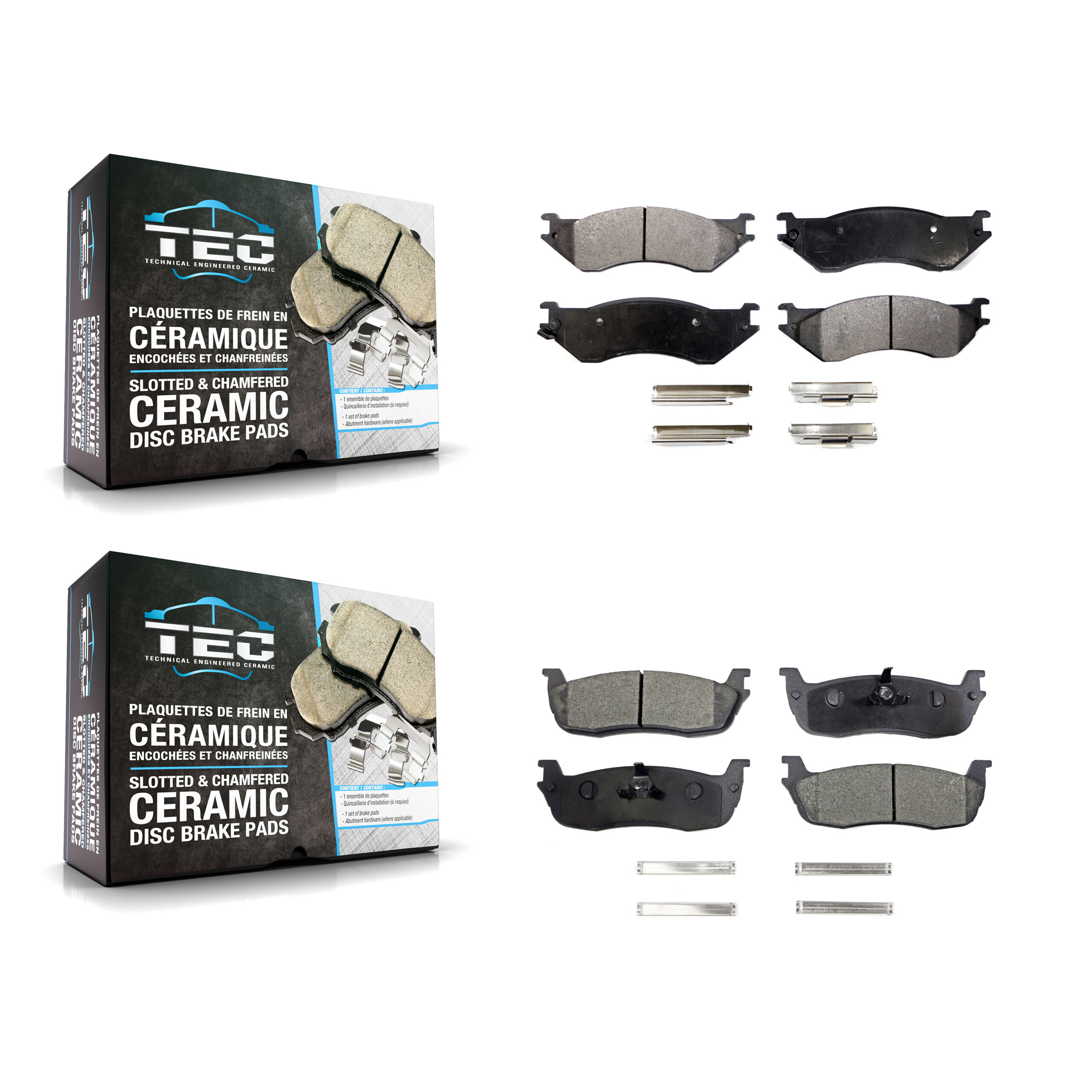 TEC - KTC-100368 - Front and Rear Disc Brake Pad Kits