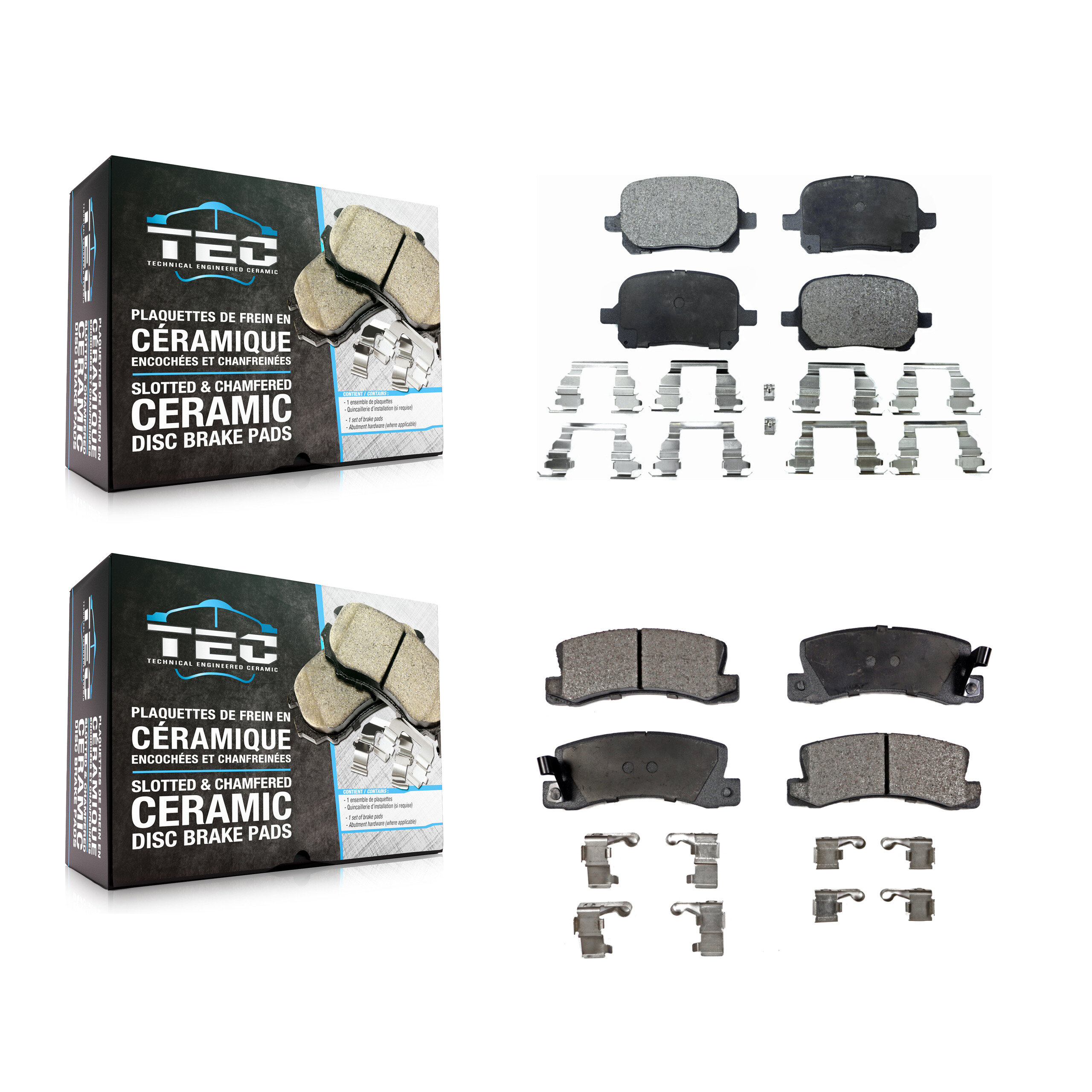 TEC - KTC-100371 - Front and Rear Disc Brake Pad Kits