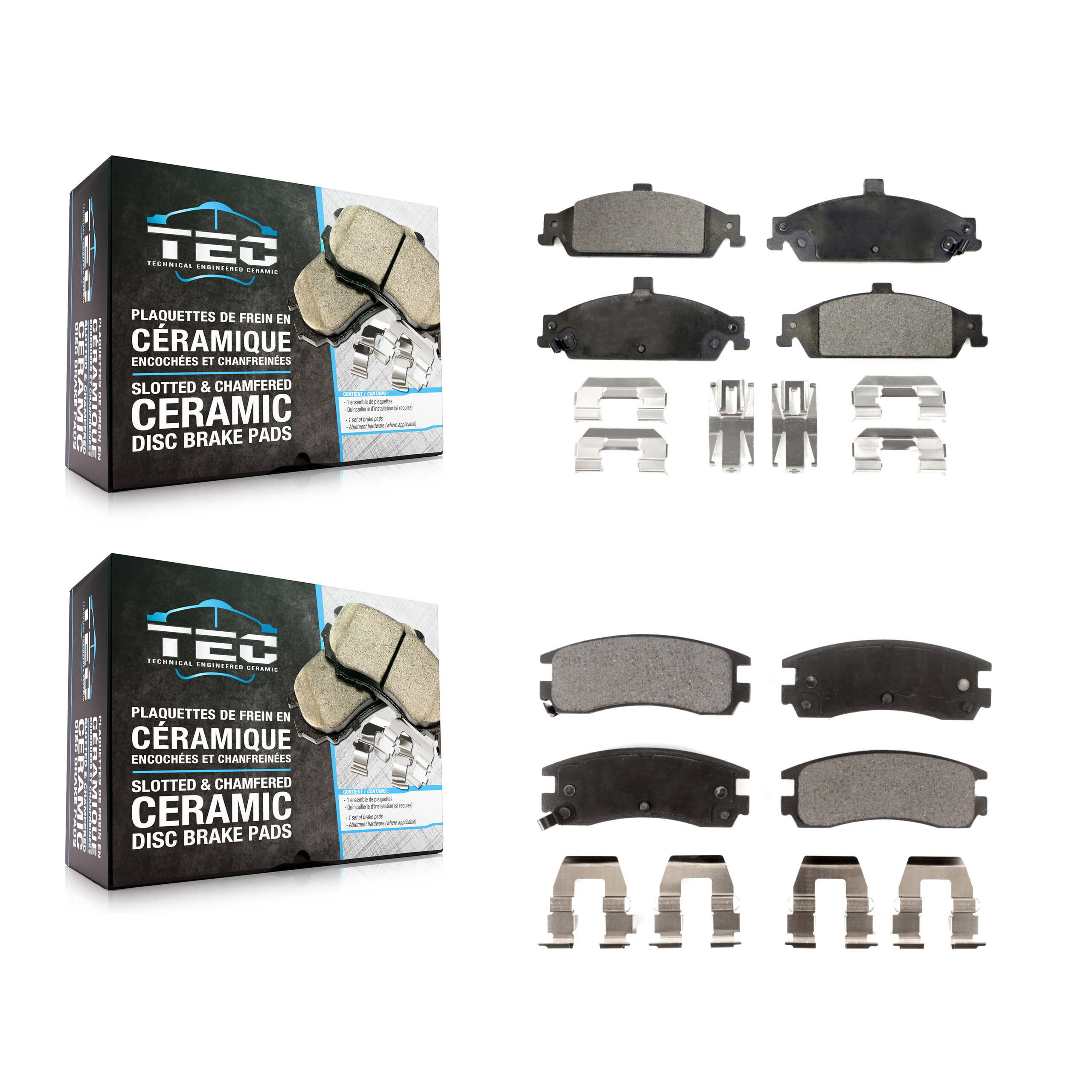 TEC - KTC-100379 - Front and Rear Disc Brake Pad Kits