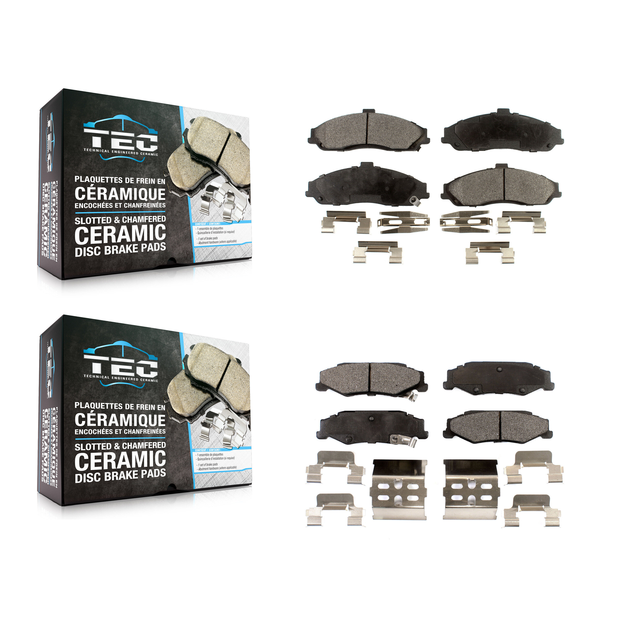 TEC - KTC-100380 - Front and Rear Disc Brake Pad Kits