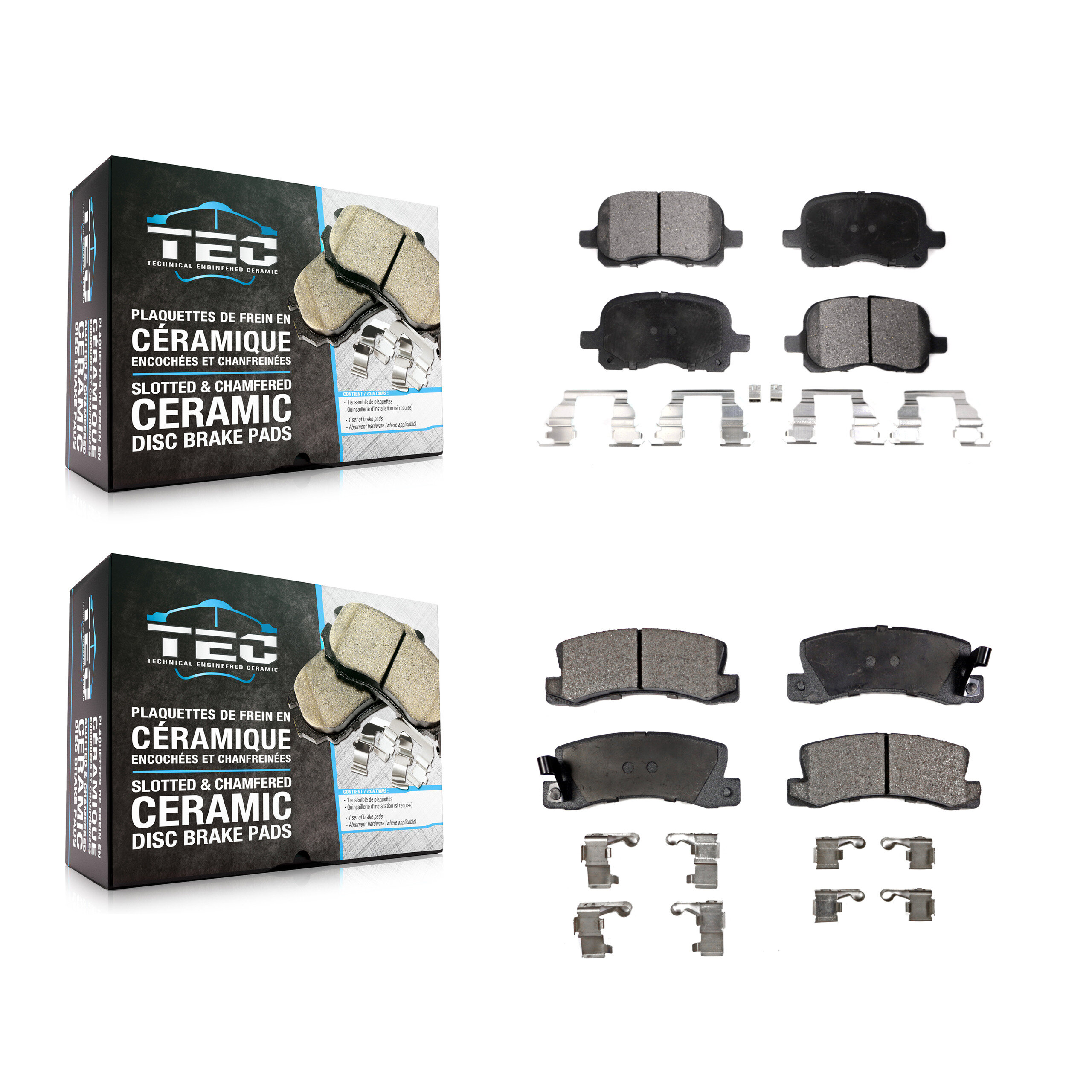 TEC - KTC-100381 - Front and Rear Disc Brake Pad Kits