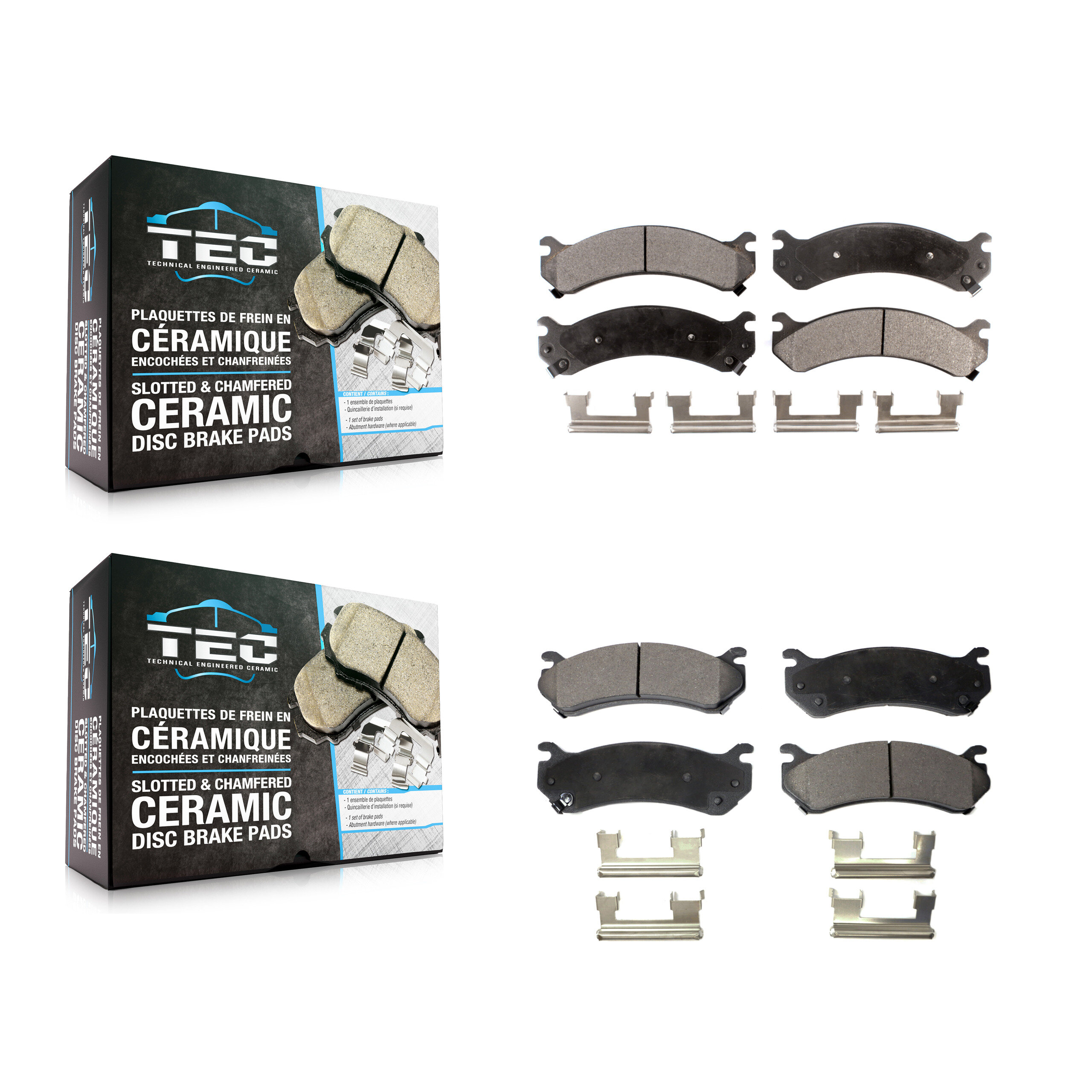 TEC - KTC-100388 - Front and Rear Disc Brake Pad Kits