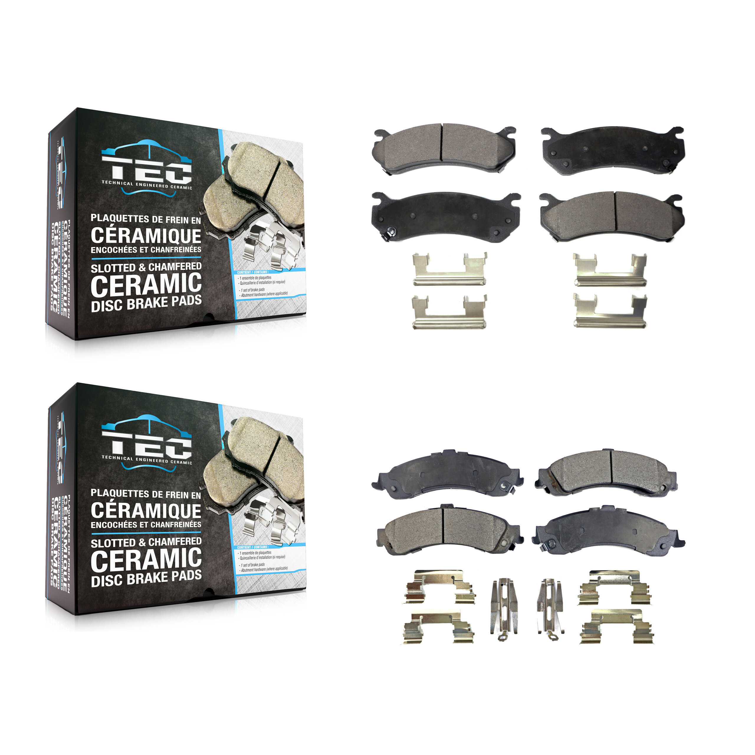 TEC - KTC-100393 - Front and Rear Disc Brake Pad Kits