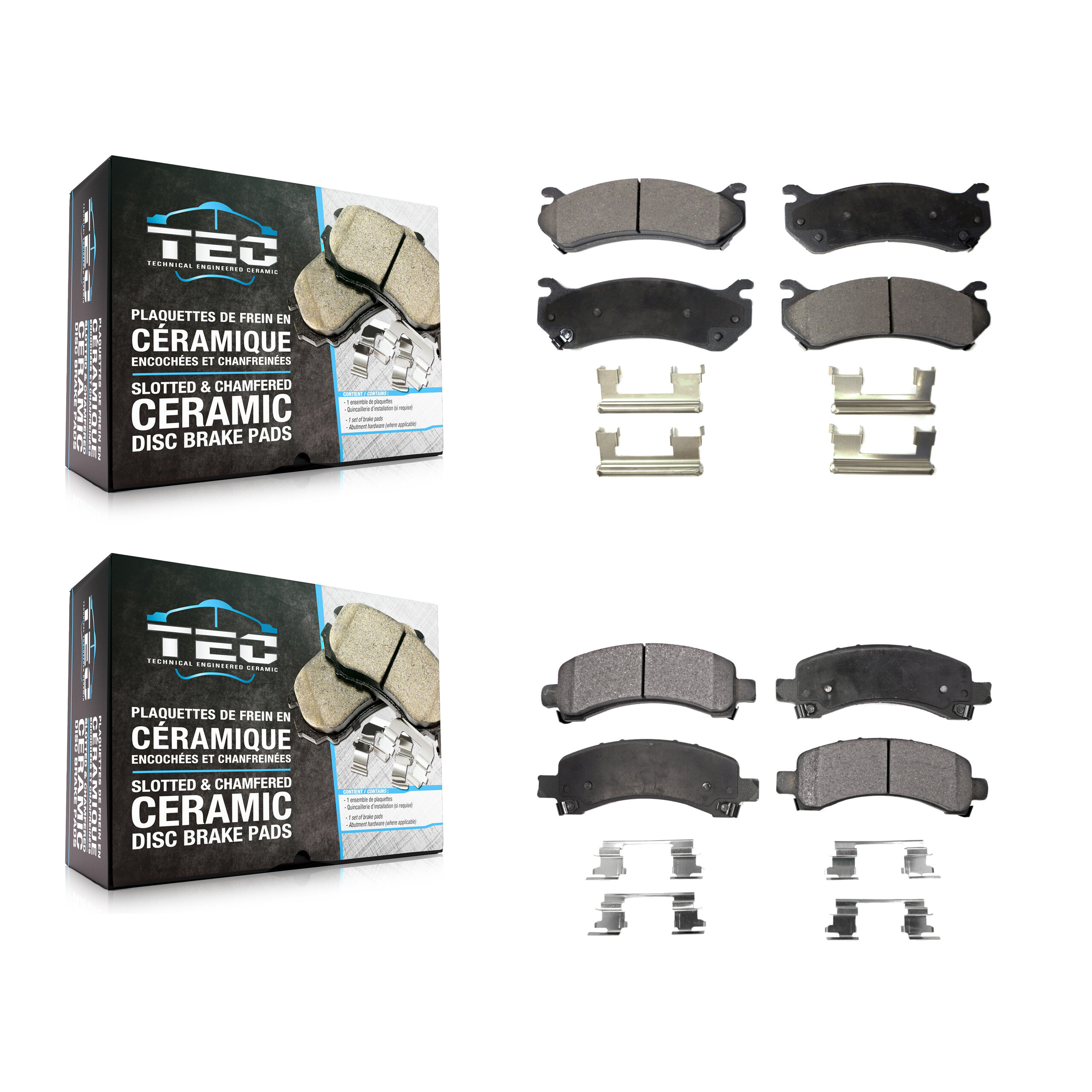 TEC - KTC-100395 - Front and Rear Disc Brake Pad Kits