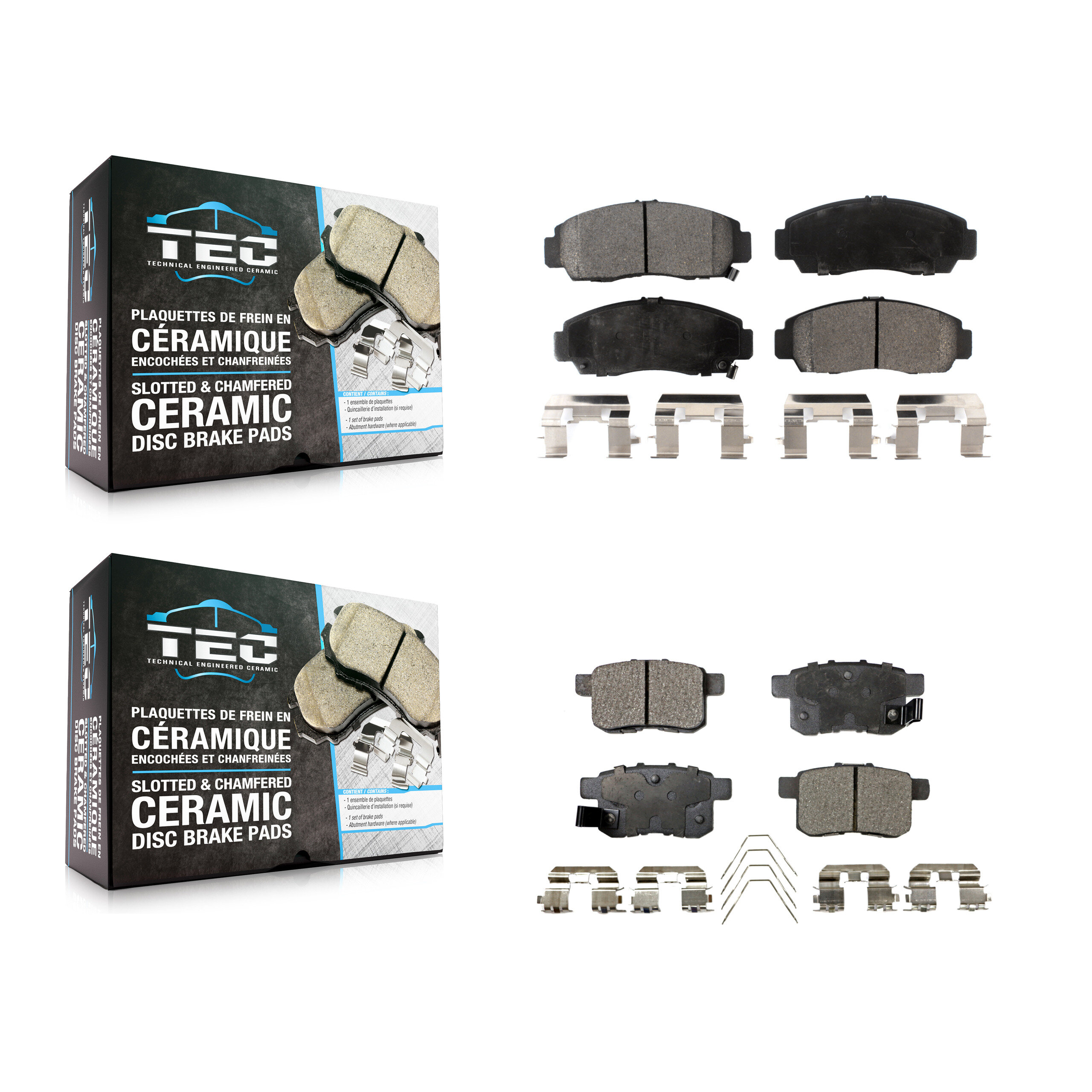 TEC - KTC-100396 - Front and Rear Disc Brake Pad Kits