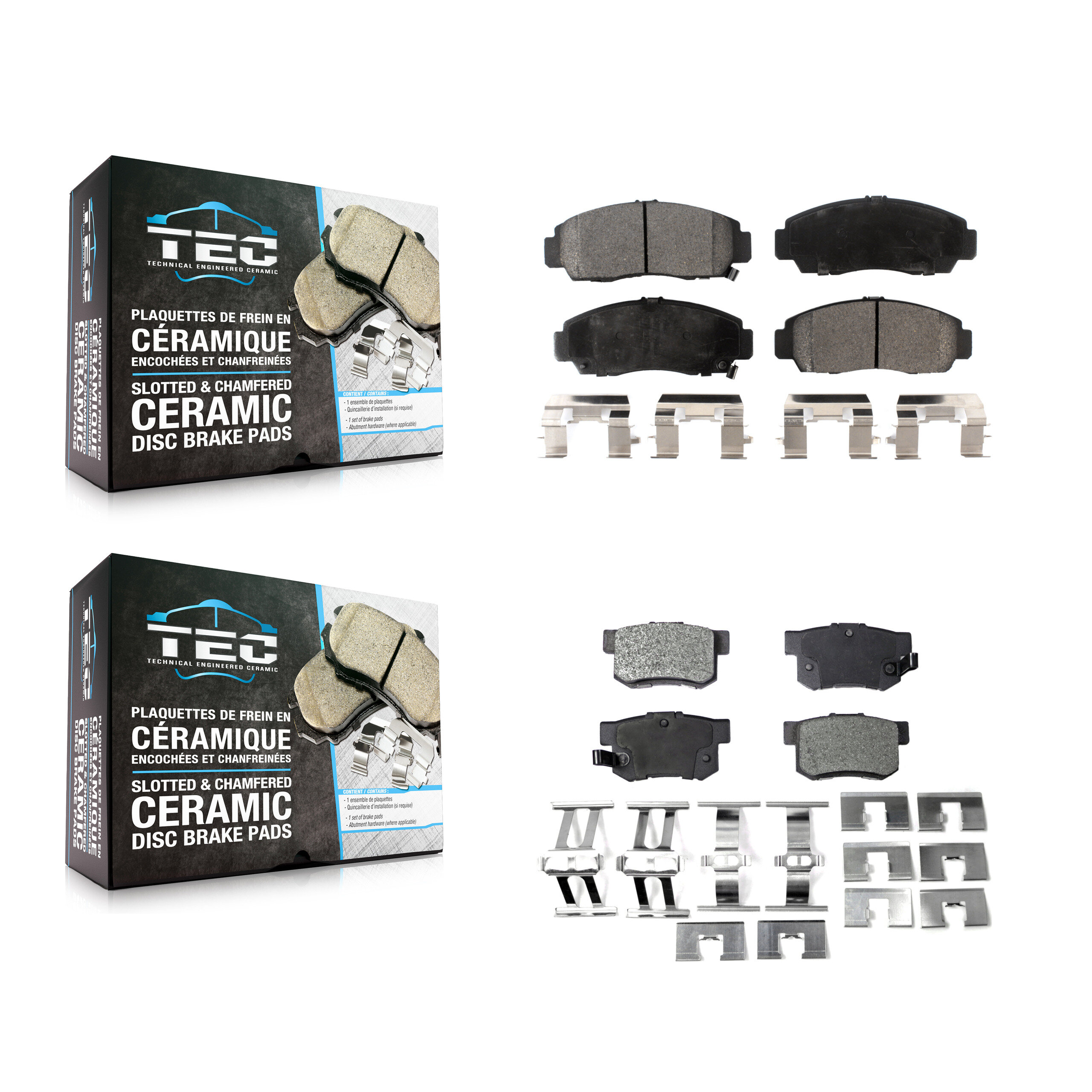TEC - KTC-100397 - Front and Rear Disc Brake Pad Kits