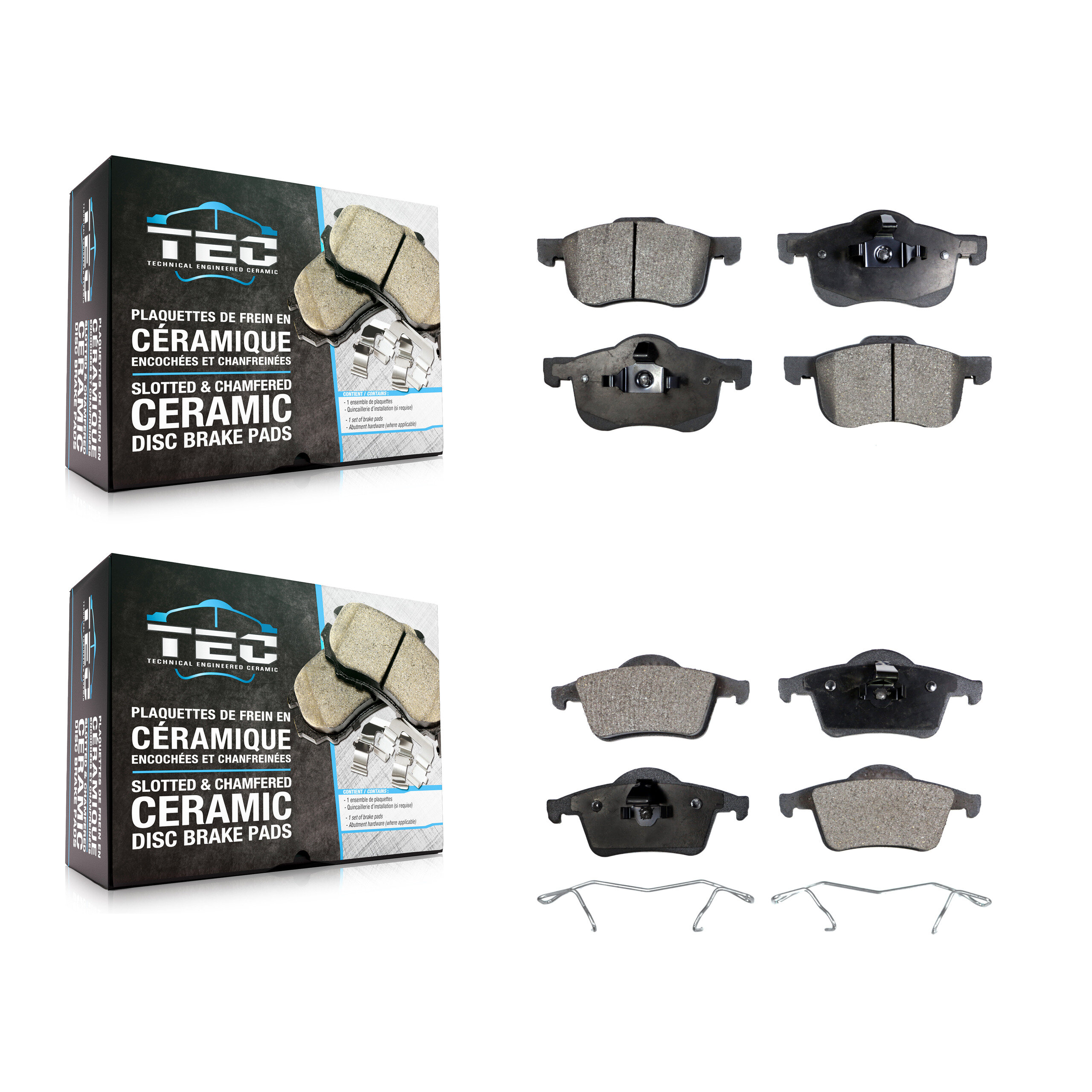 TEC - KTC-100400 - Front and Rear Disc Brake Pad Kits