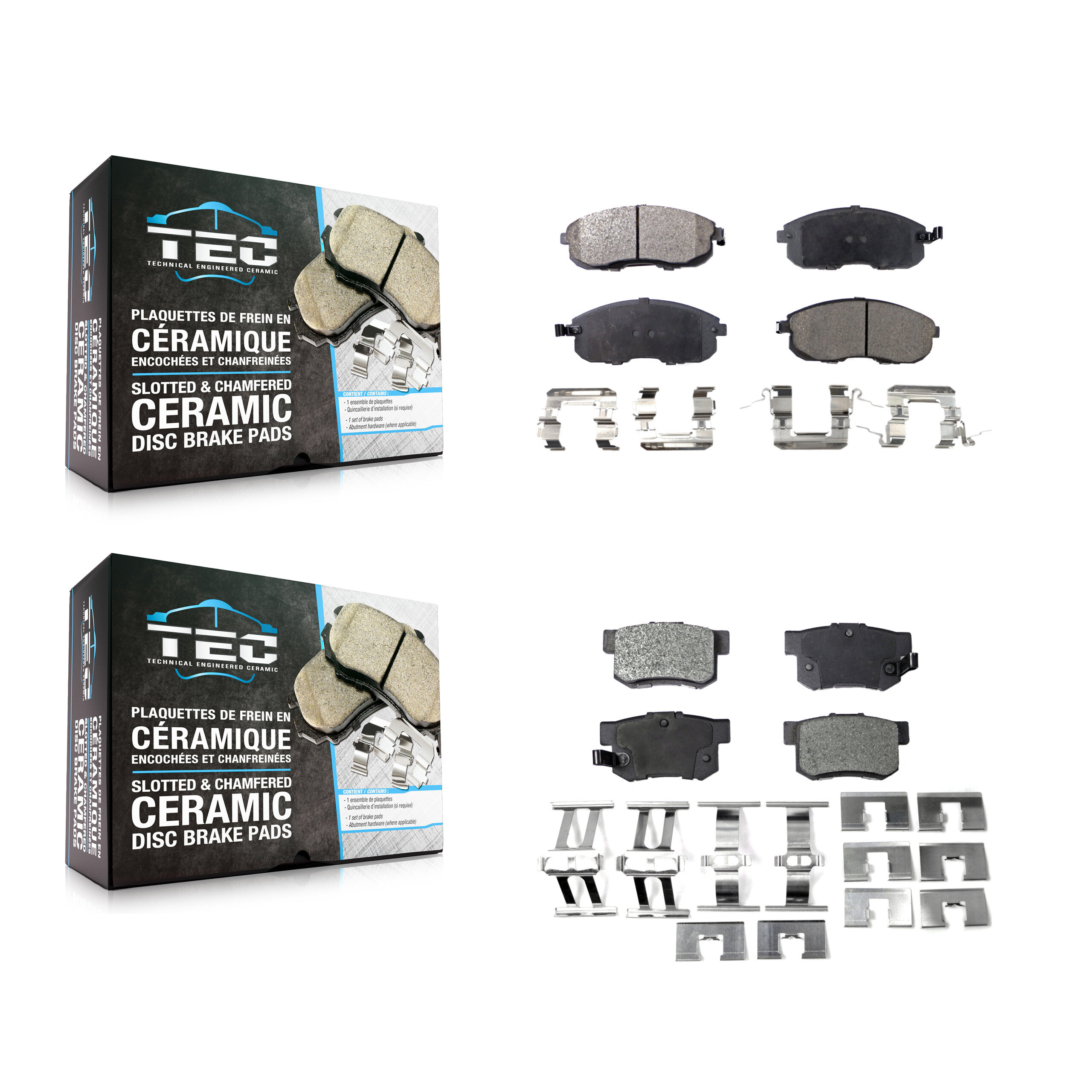 TEC - KTC-100403 - Front and Rear Disc Brake Pad Kits